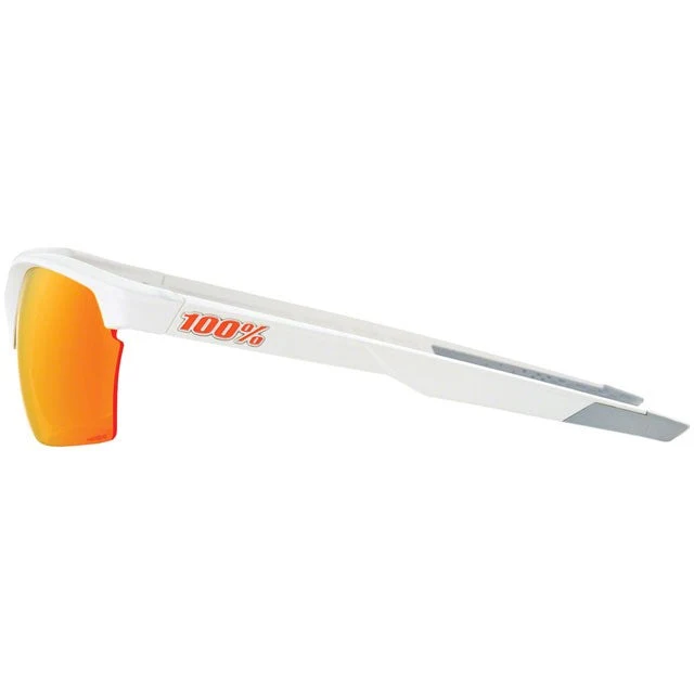 100 Percent Sportcoupe Sunglasses - Soft Tact White, HiPER Red Multilayer Mirror Lens - Image 3