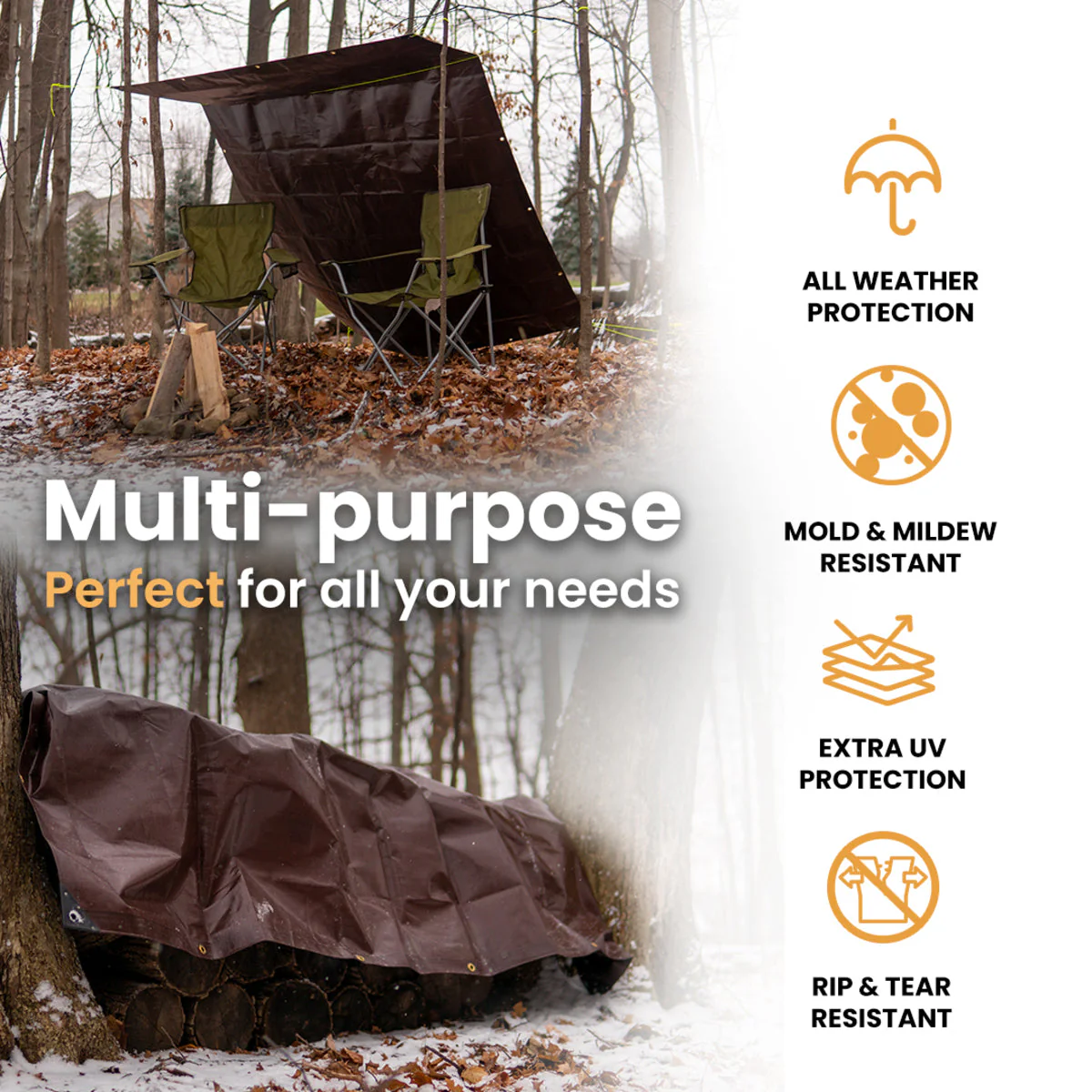 14’ x 16’ Super Heavy Duty Poly Tarp - Image 6