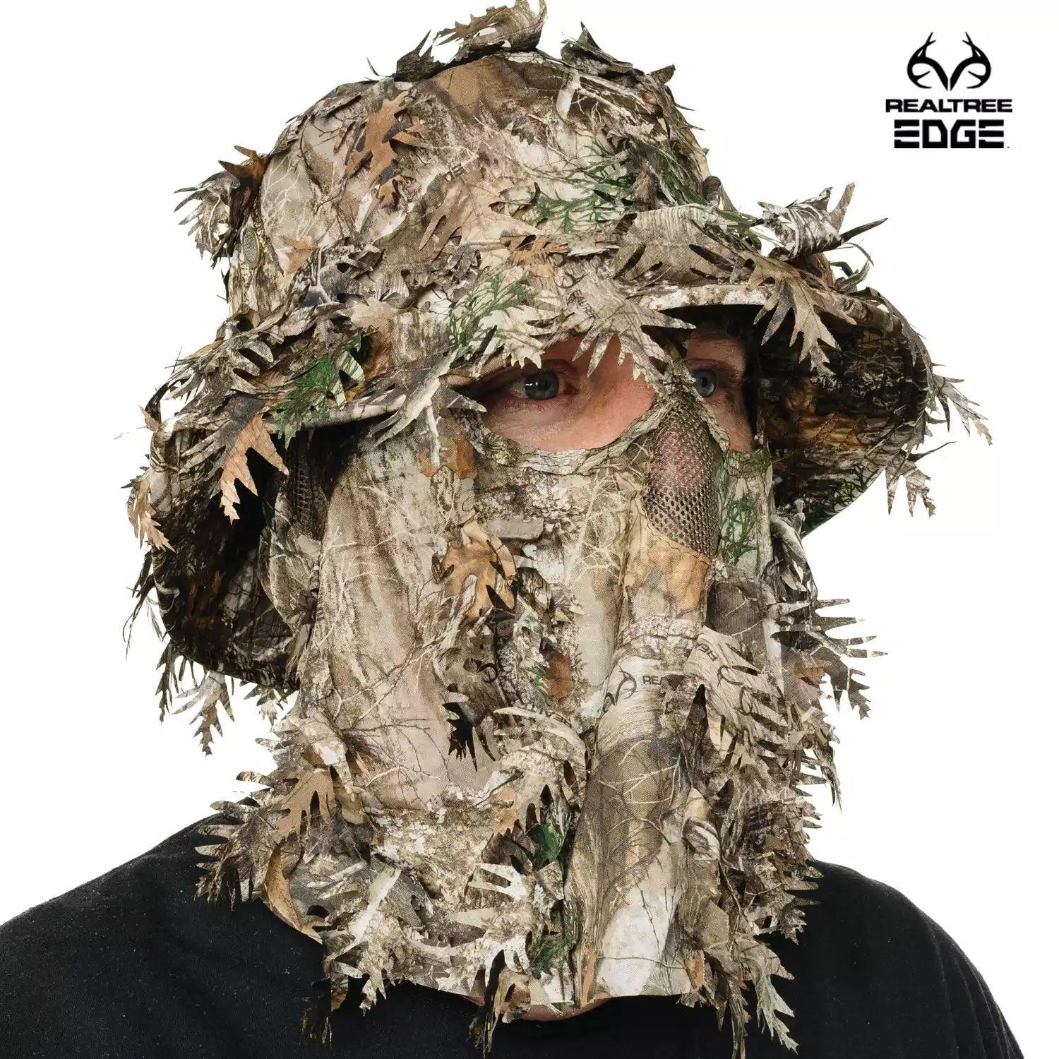 3D Leafy Camo Face Mask Bucket Hats in Mossy Oak and Realtree - Adjustable OSFM - Image 29