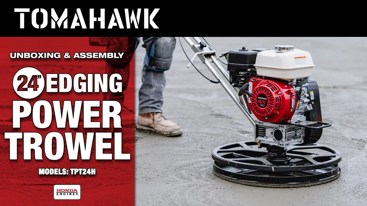 24" Concrete Power Trowel Edger 5.5HP Honda Float Pan Blade Screed Finishing Tool - Image 4
