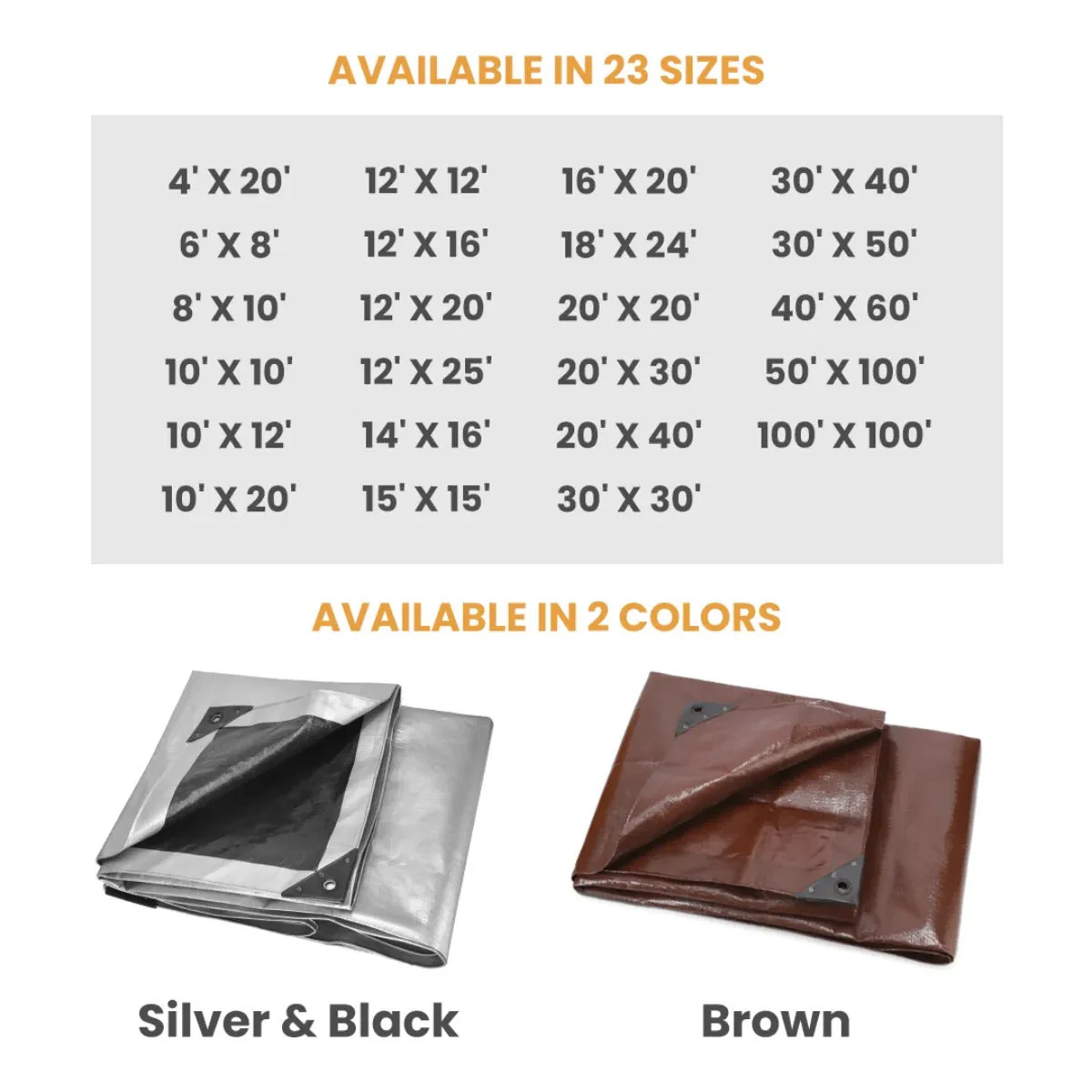 30’ x 50’ Super Heavy Duty Poly Tarp - Image 15