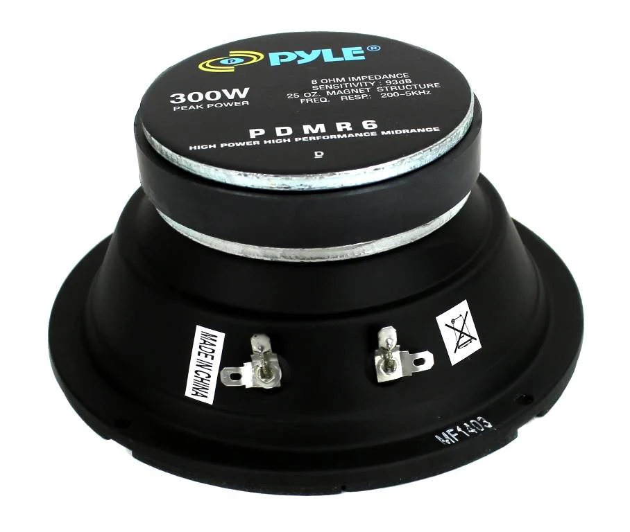 4) Pyle PDMR6 MidRange 6.5" 1200W Car Mid Bass Mid Range Woofers Audio Speakers - Image 5