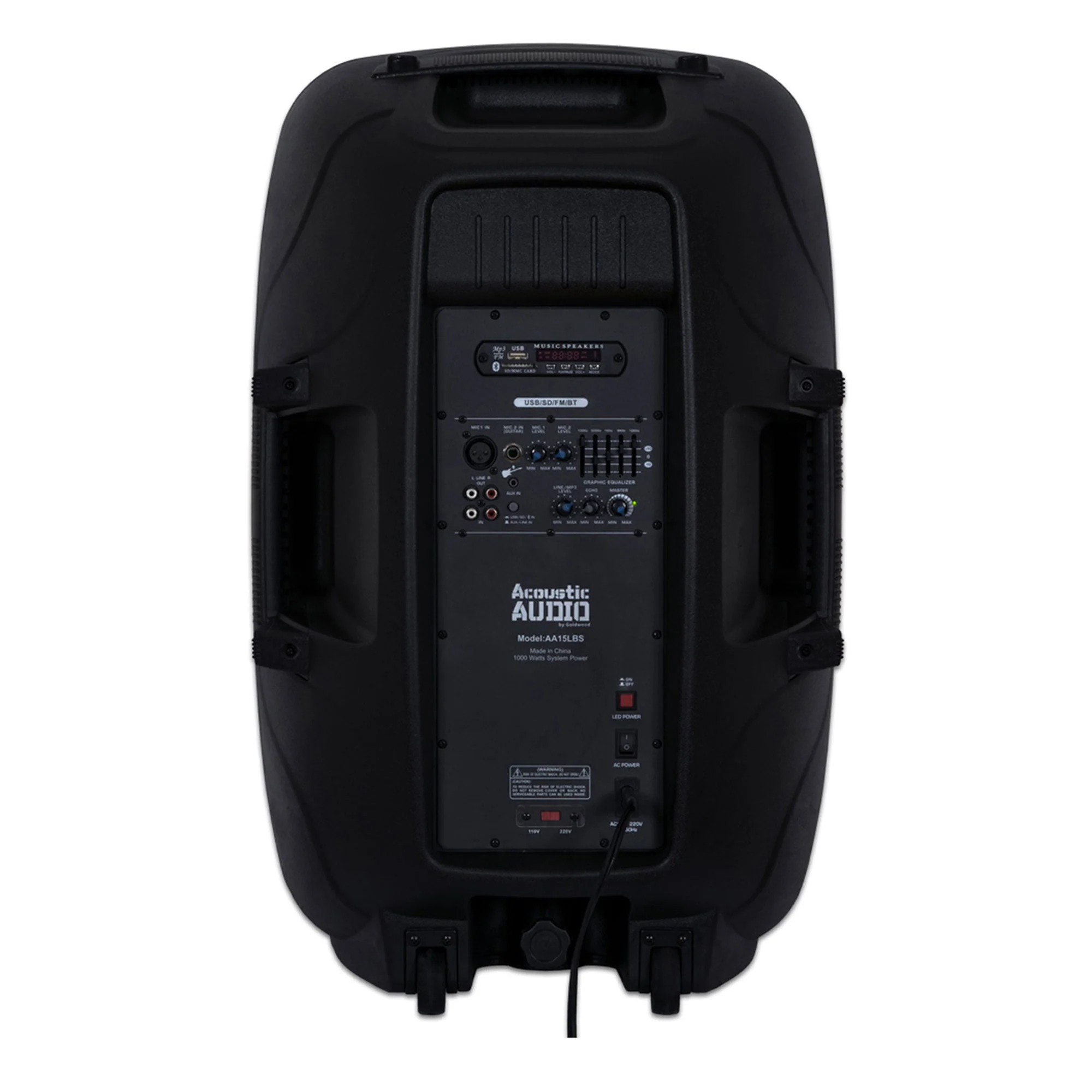 Acoustic Audio by Goldwood 1000W Bluetooth Speaker, PA System w/Flashing LEDs - Image 9
