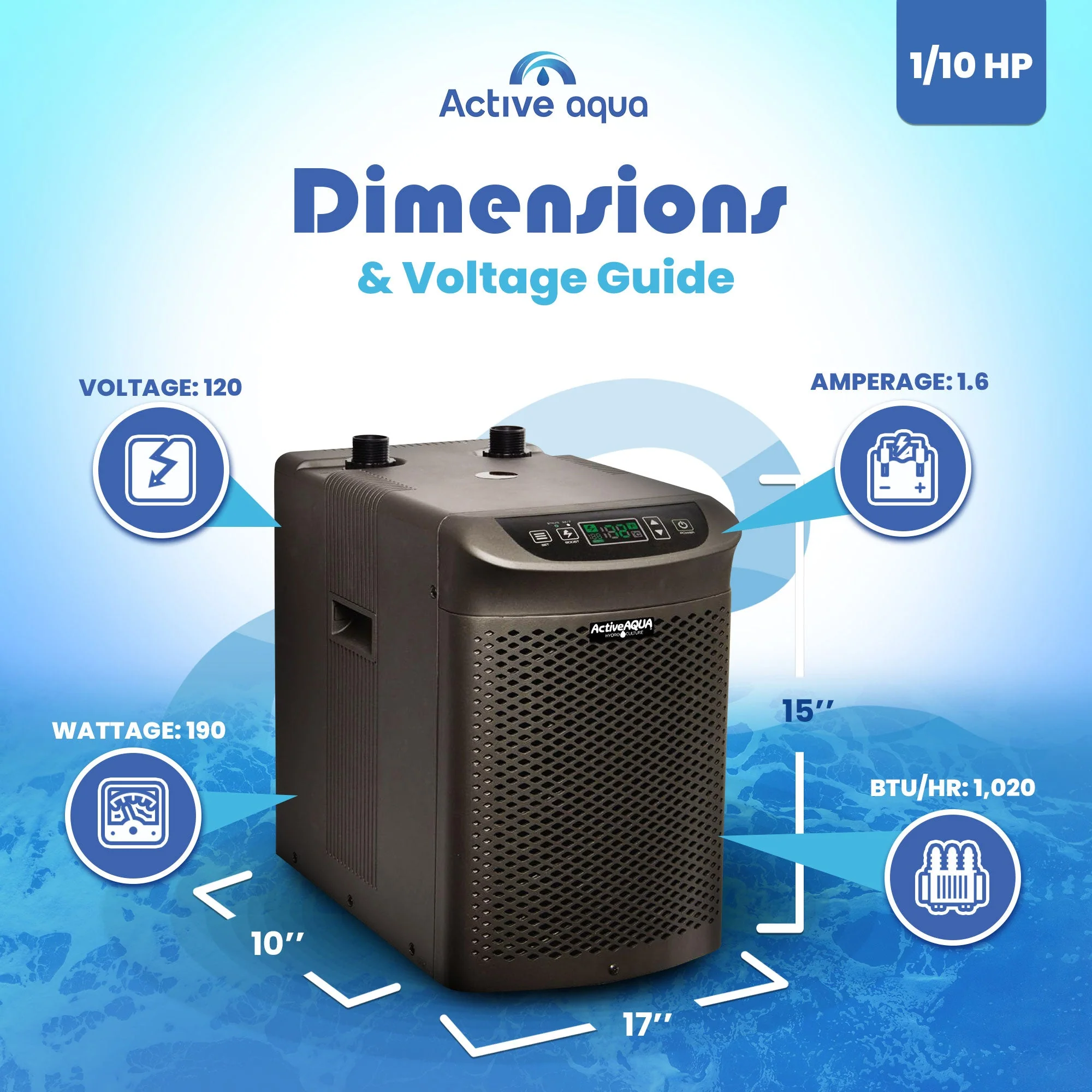 Active Aqua 10 HP 132-396 GPH Cooling Water System with 1000 GPH Water Pump - Image 4
