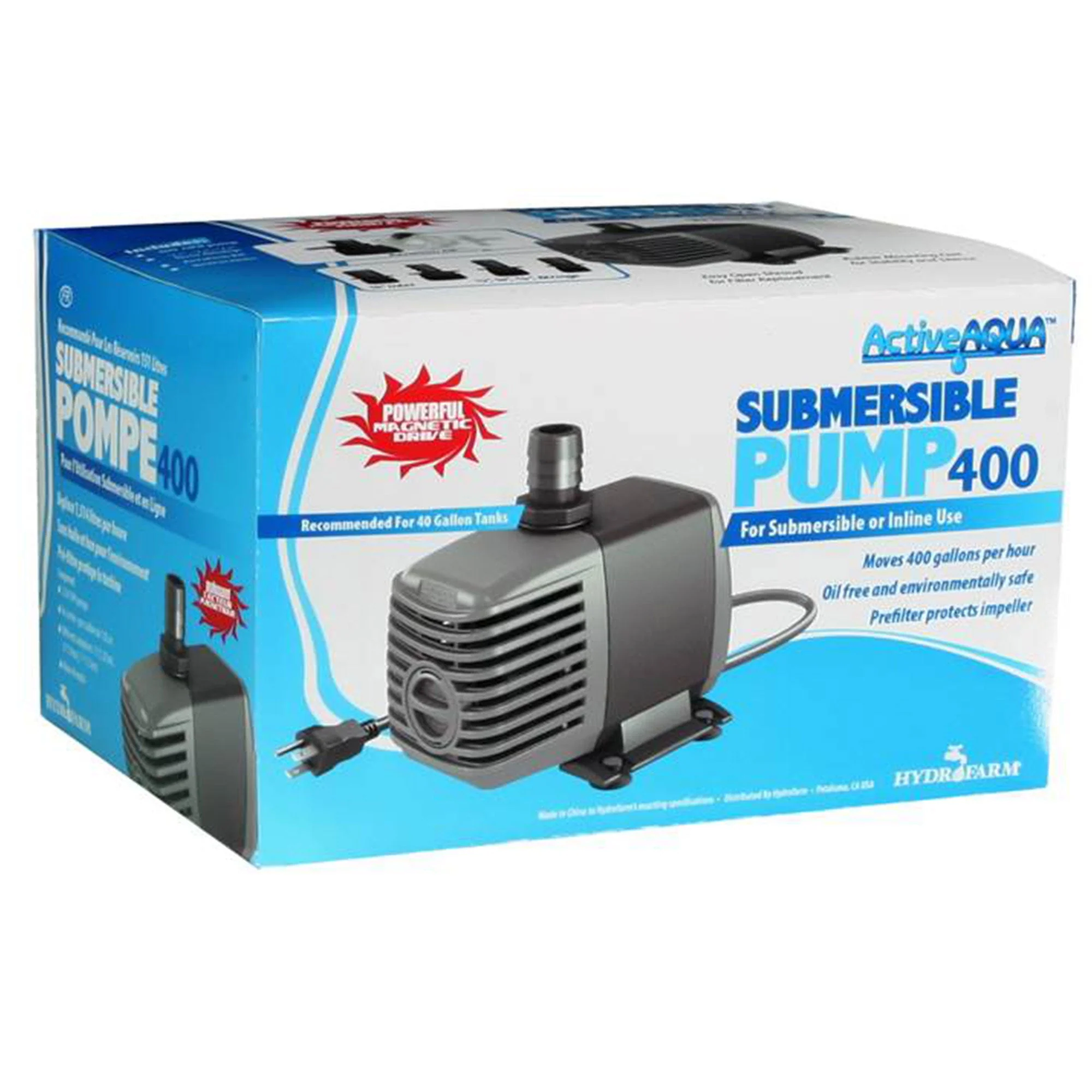 Active Aqua 400 GPH Submersible Indoor/Outdoor Aquarium Water Pump (4 Pack) - Image 5