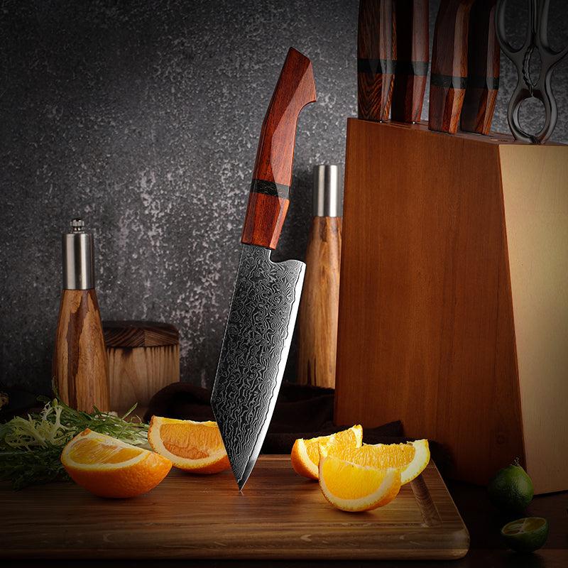 Infinity Japanese Pro Chef Knife Set with Sandalwood & Resin Handles - Image 11