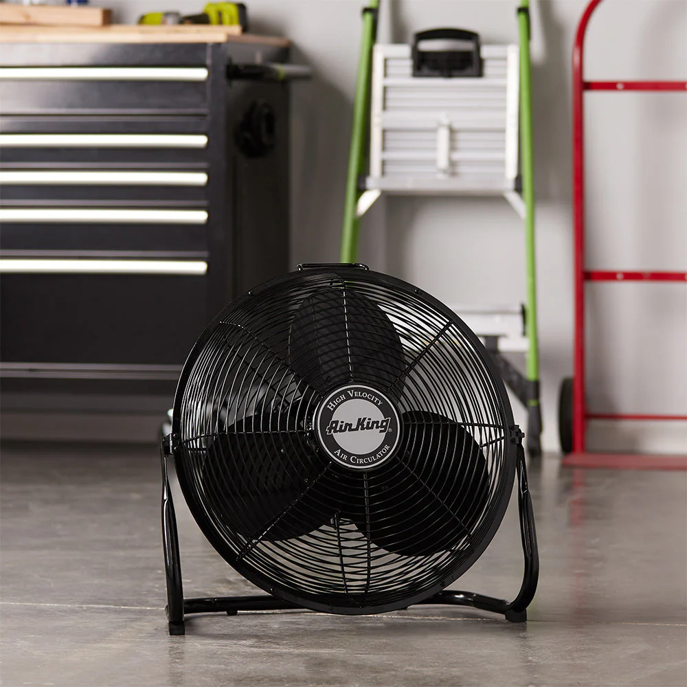 Air King 18 Inch 1/6 HP 3-Speed Indoor Industrial Open Motor Pivoting Floor Fan - Image 5