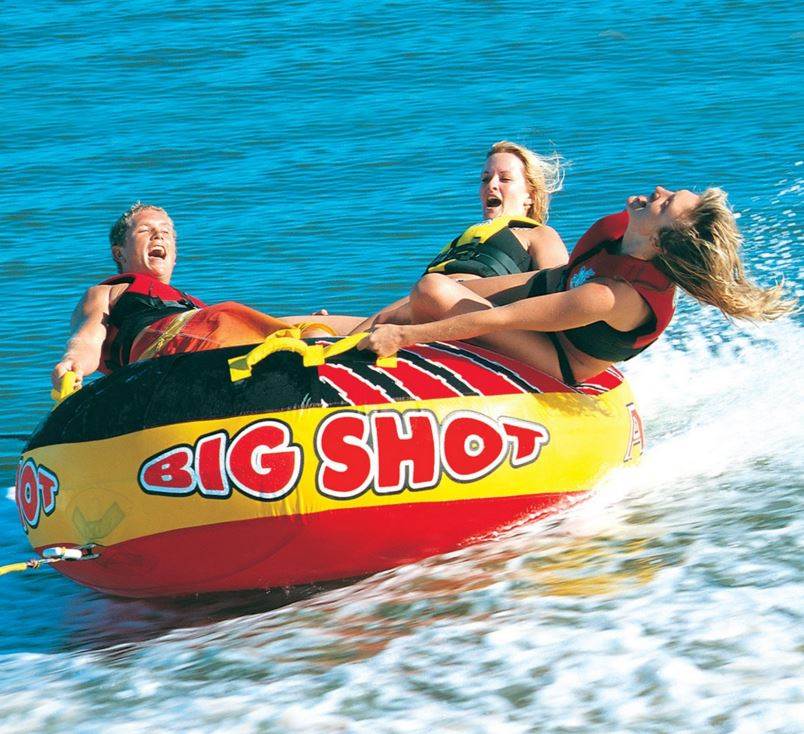 Airhead Big Shot Quadruple Rider Boat Lake Water Towable Open Top Tube | BS-1 - Image 2