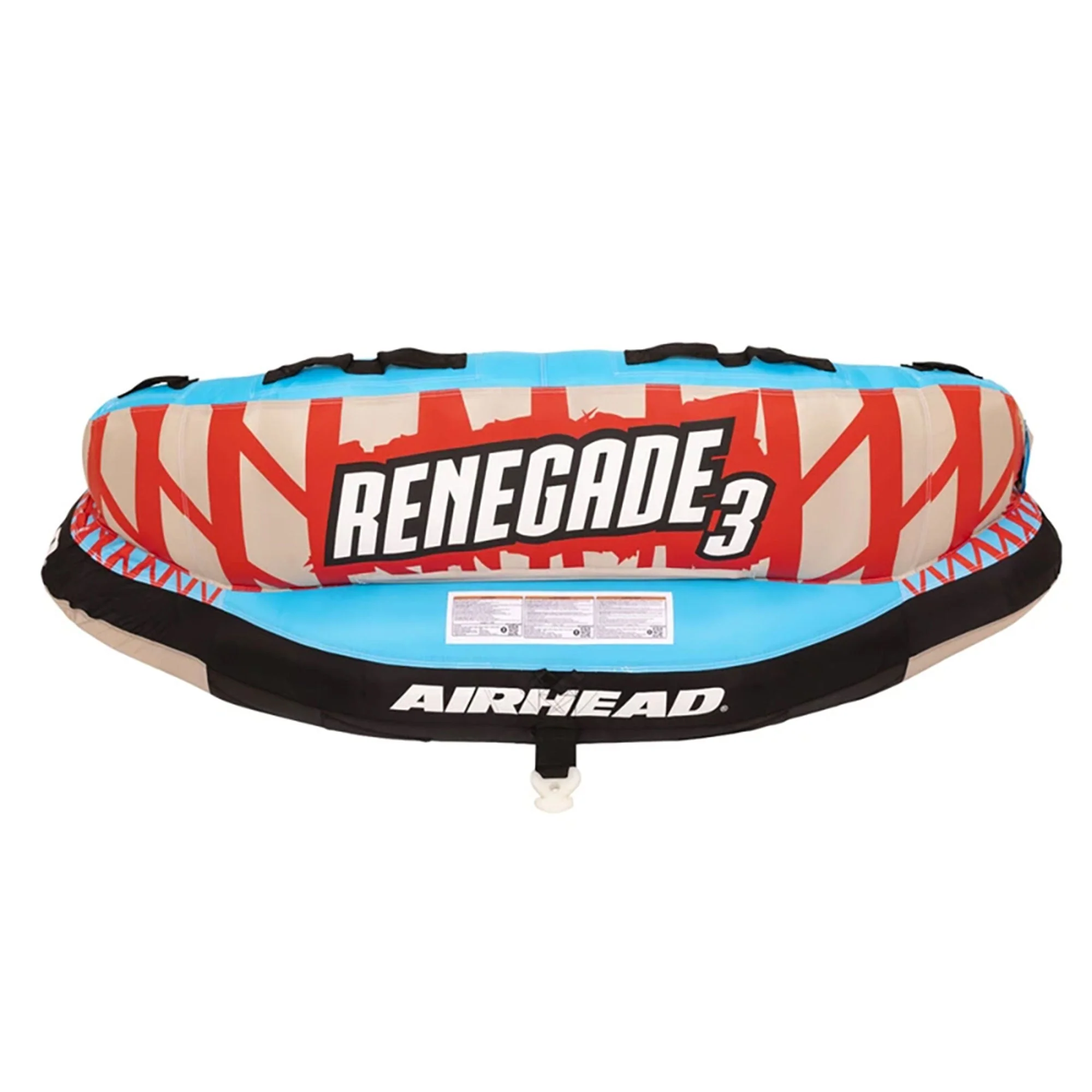 Airhead Renegade 3 Person Inflatable Towable Water Tube Kit w/ Boat Rope & Pump - Image 7