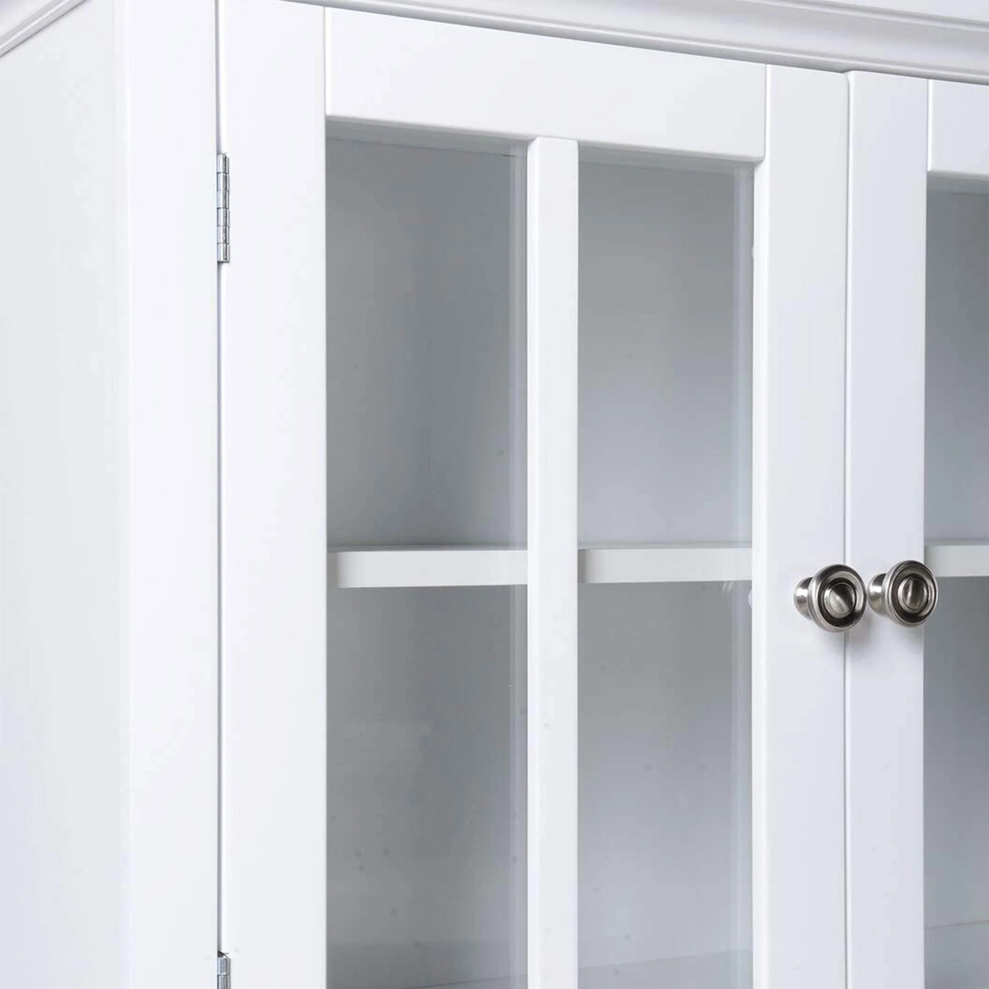 American Furniture Classics OS Home and Office Wooden Buffet and Hutch, White - Image 4