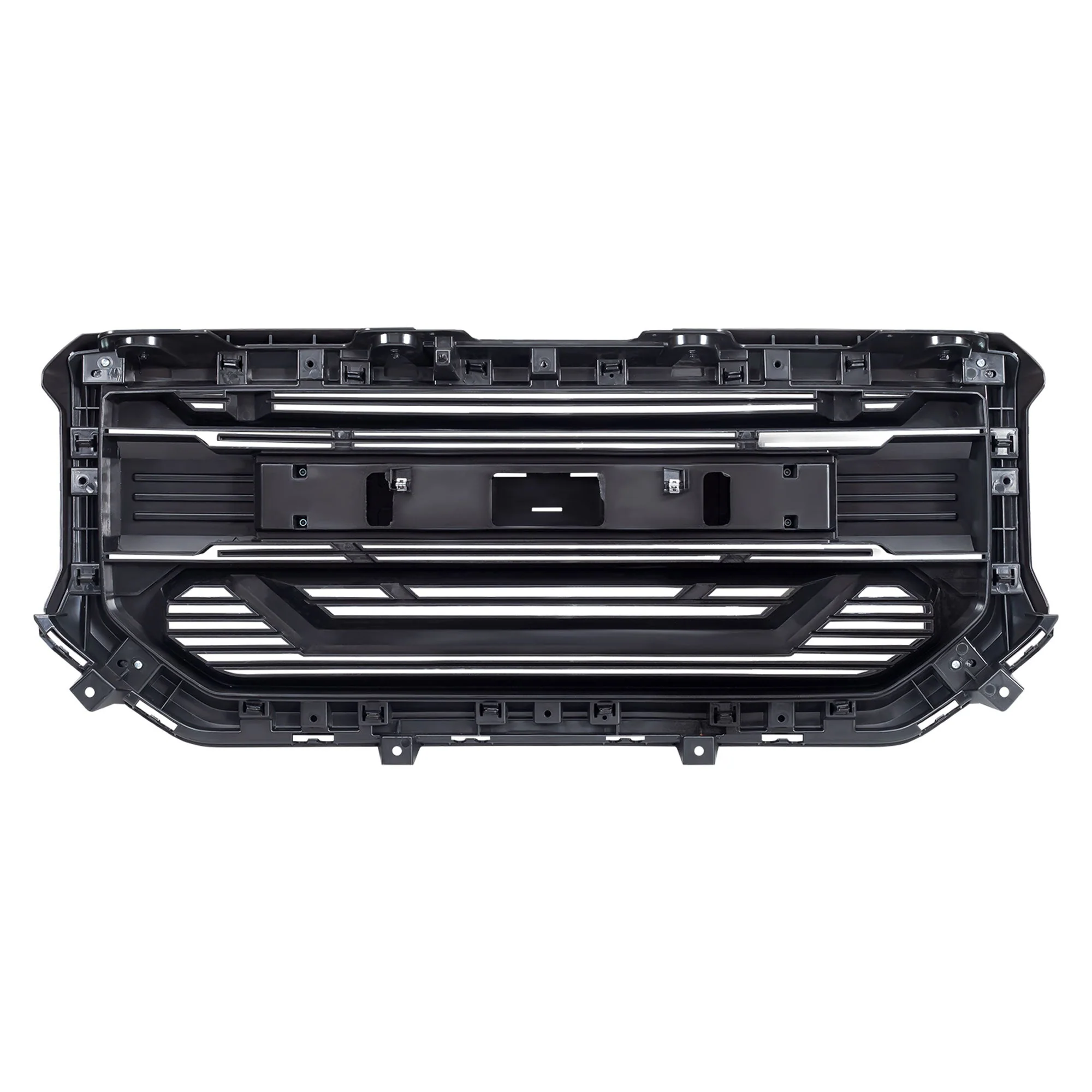 AMERICAN MODIFIED Armor Grille for 2016 to 2018 GMC Sierra 1500, Glossy Black - Image 10