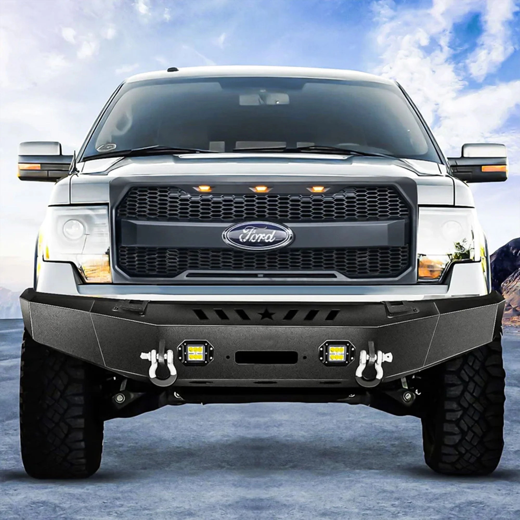 AMERICAN MODIFIED Raptor Style Mesh Grill for 2009-2014 Ford F150, Matte Black - Image 8