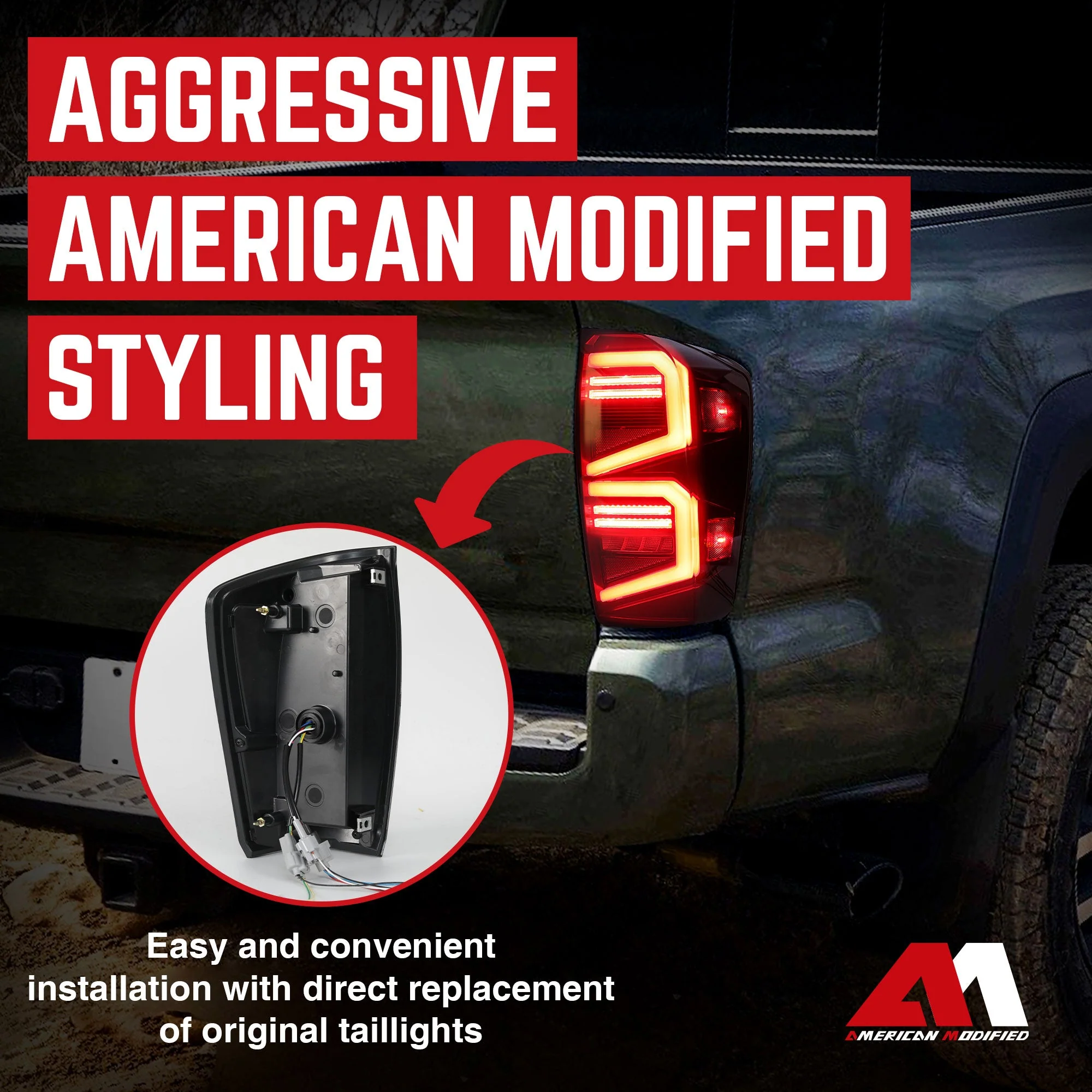 AMERICAN MODIFIED Smoked LED Tail Lights for 2016 to 2023 Toyota Tacoma, 1 Pair - Image 5