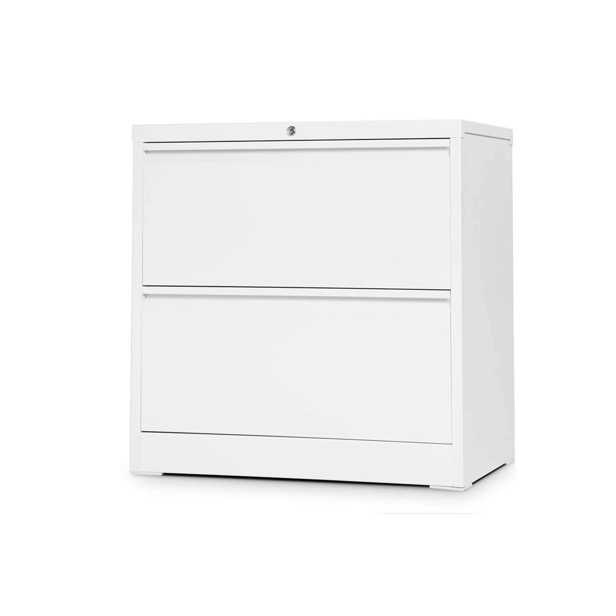Aobabo 28.25 Inch Locking 2 Drawer Metal Office Storage Filing Cabinet, White - Image 10