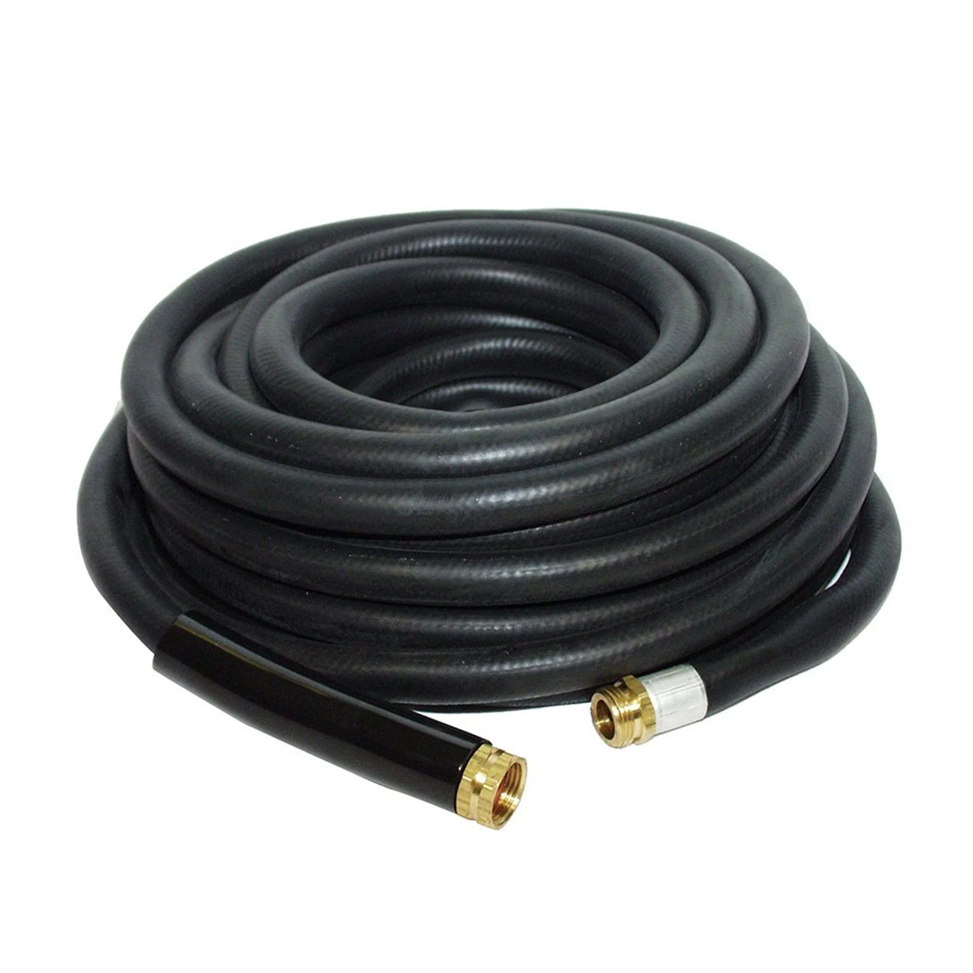 Apache 50 Foot Industrial Rubber Garden Water Hoses with Brass Fittings (2 Pack) - Image 2