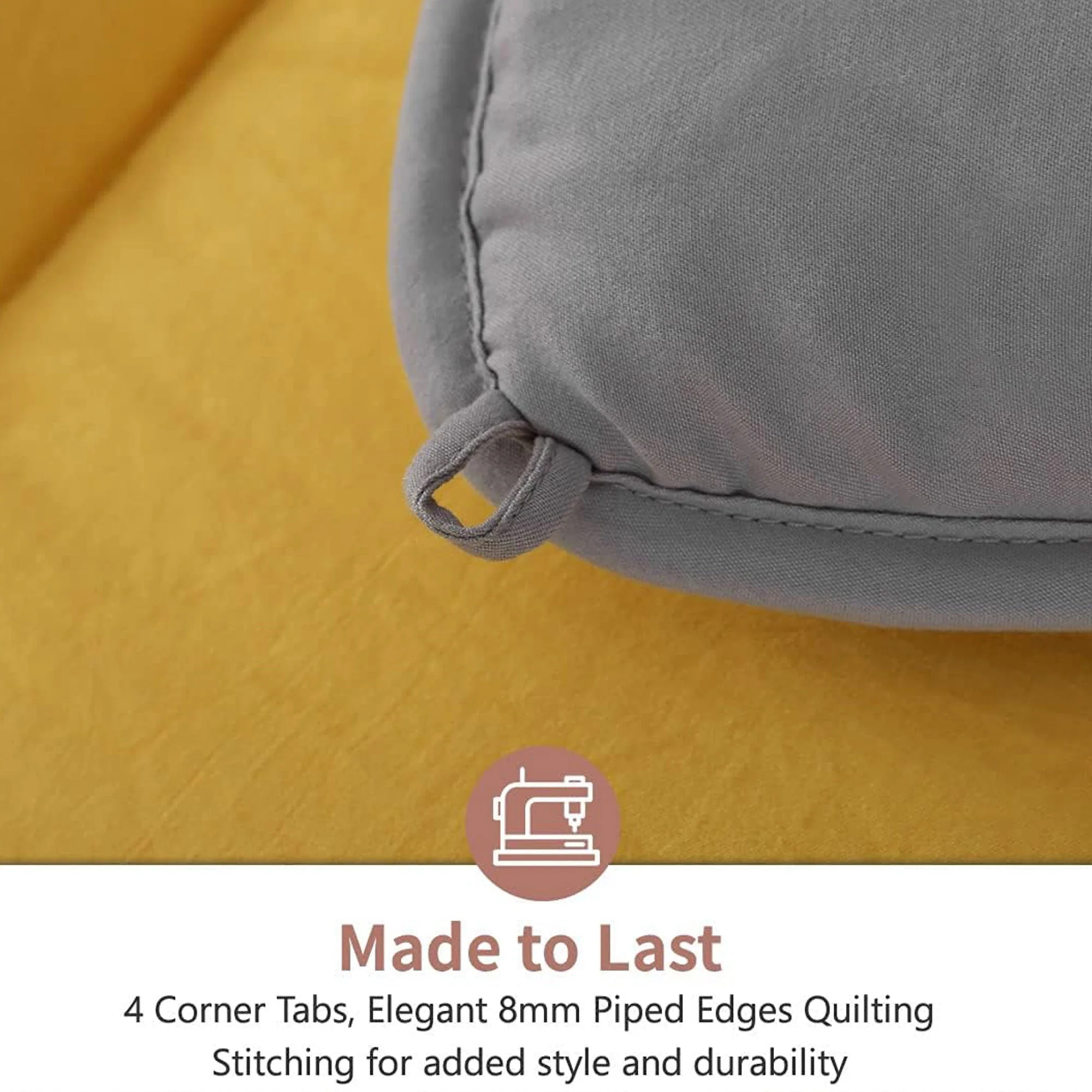 APSMILE Reversible Full/Queen Ultra Soft Microfiber Bed Comforter, Yellow/Gray - Image 2