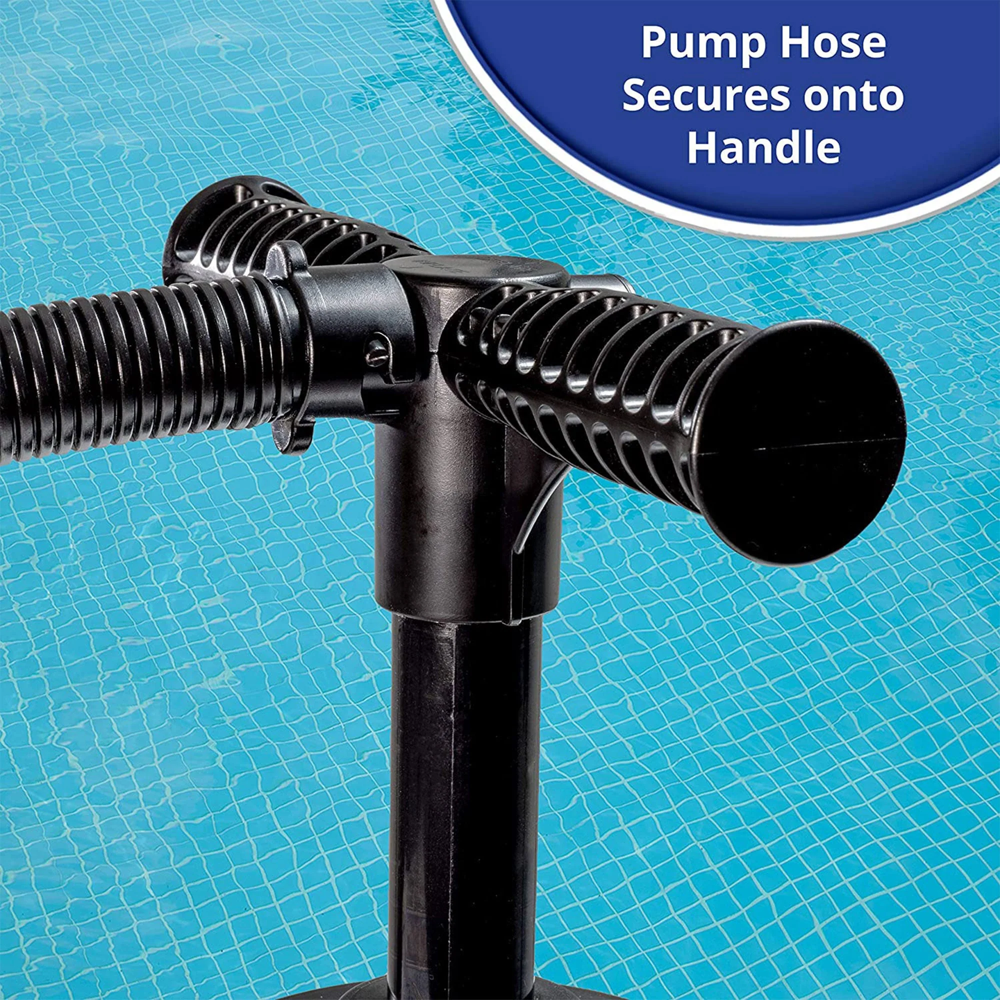 Aqua Key West Cushioned Comfort Lounge Pool Float and Dual Action Hand Pump - Image 9