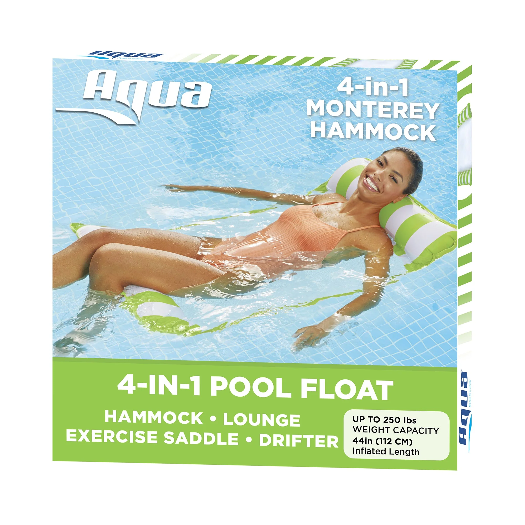 Aqua Leisure 4-in-1 Pool Floating Lounger, Lime & SwimSchool Baby Boat Float - Image 6