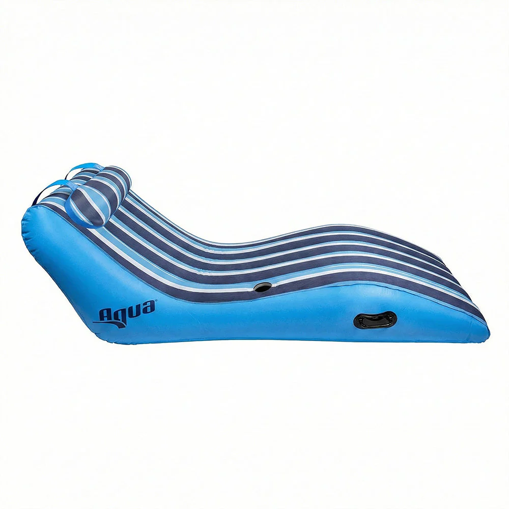 Aqua Leisure Ultra Cushioned Comfort Lounge Inflatable Pool Float with Pillow - Image 4