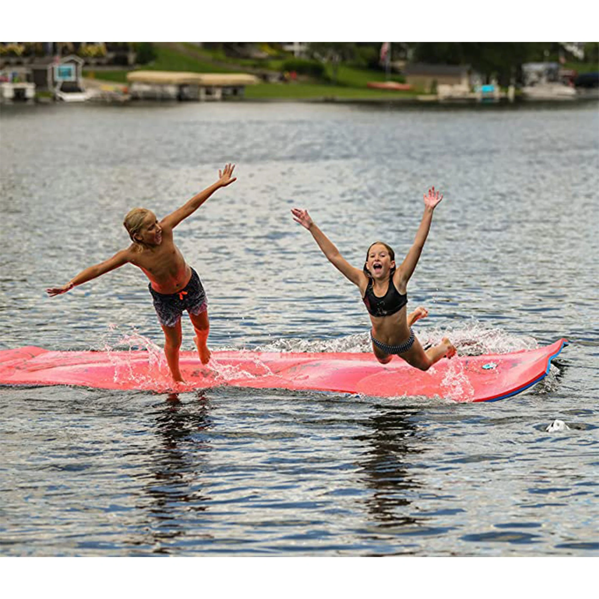 Aqua Lily Pad 20' All American 2 Layer Water Playground Floating Foam Island - Image 9