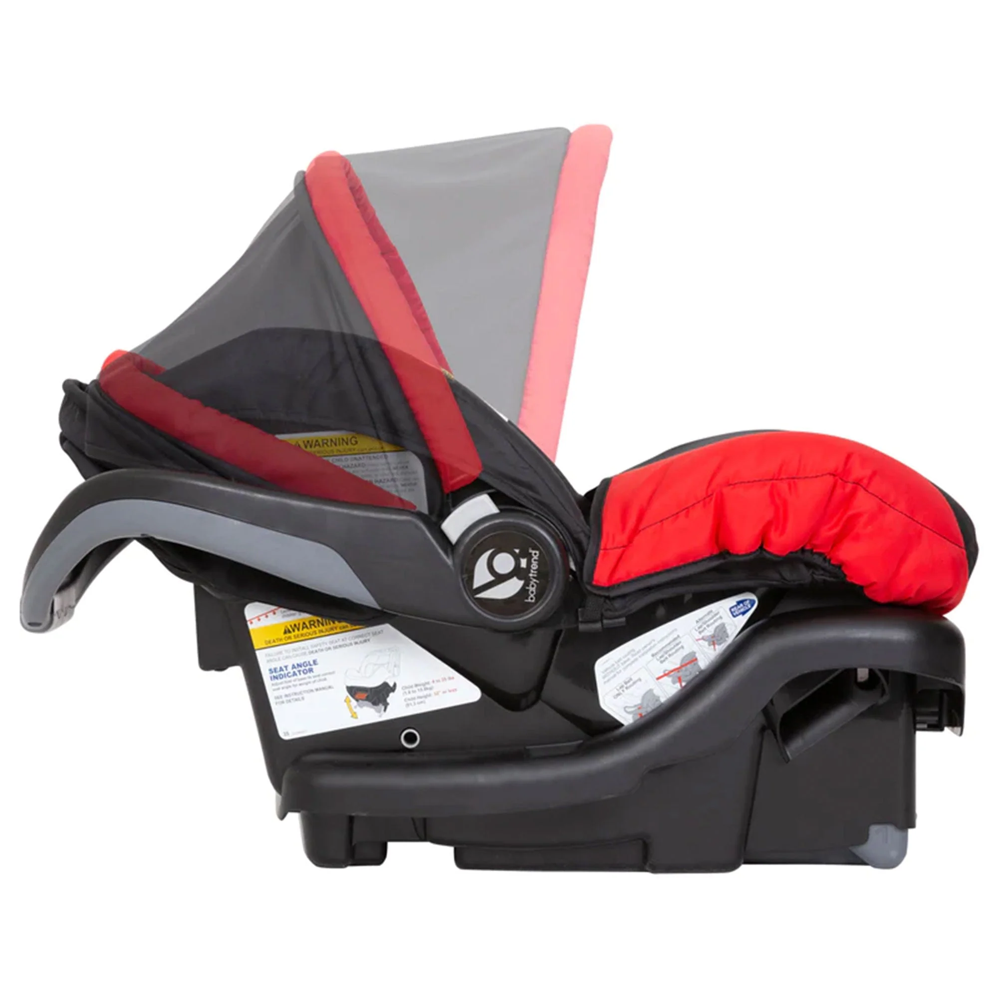 Baby Trend Ally Newborn Baby Infant Car Seat Travel System with Cover, Mars Red - Image 9