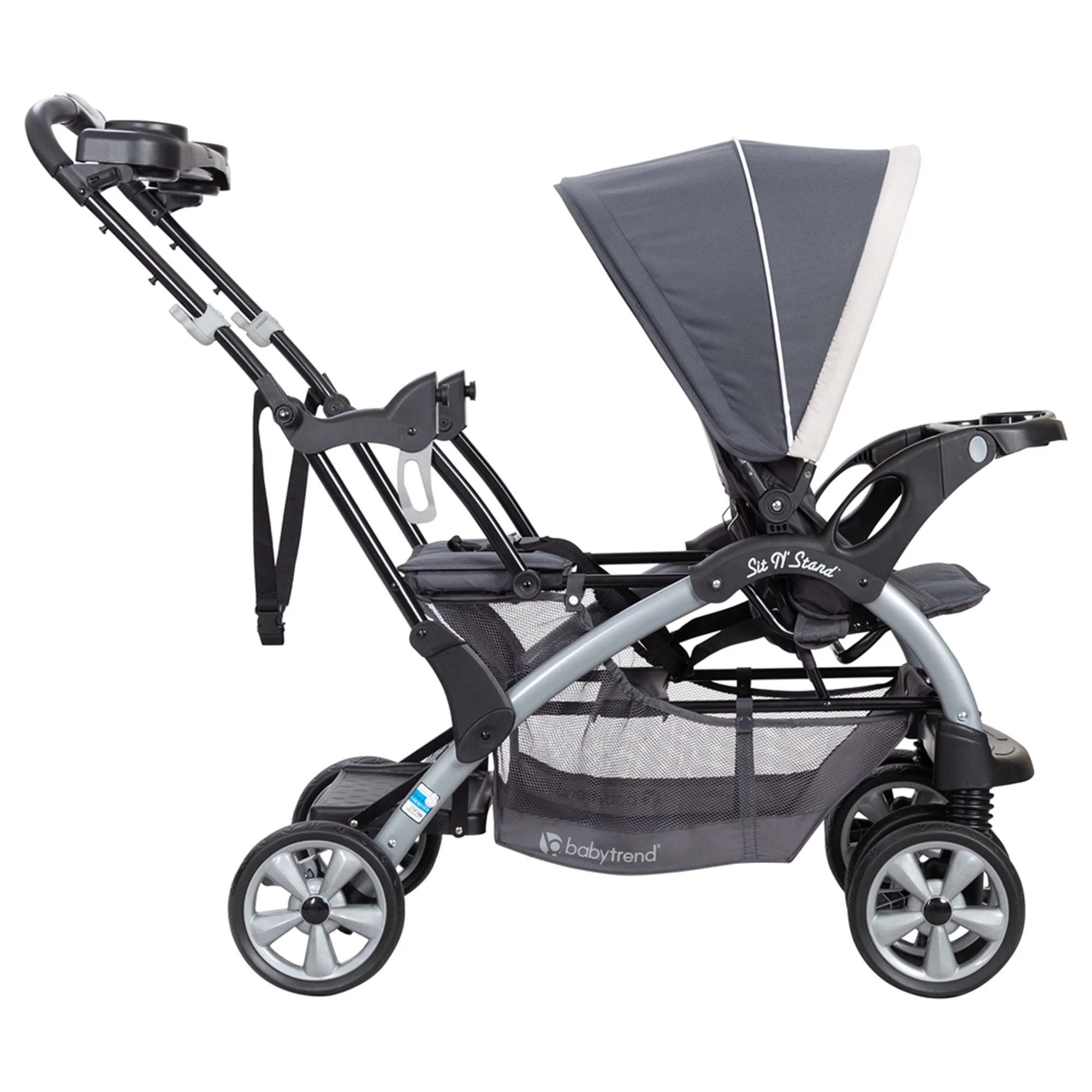 Baby Trend Sit N' Stand Easy Fold Travel Toddler/Baby Double Stroller, Magnolia - Image 7