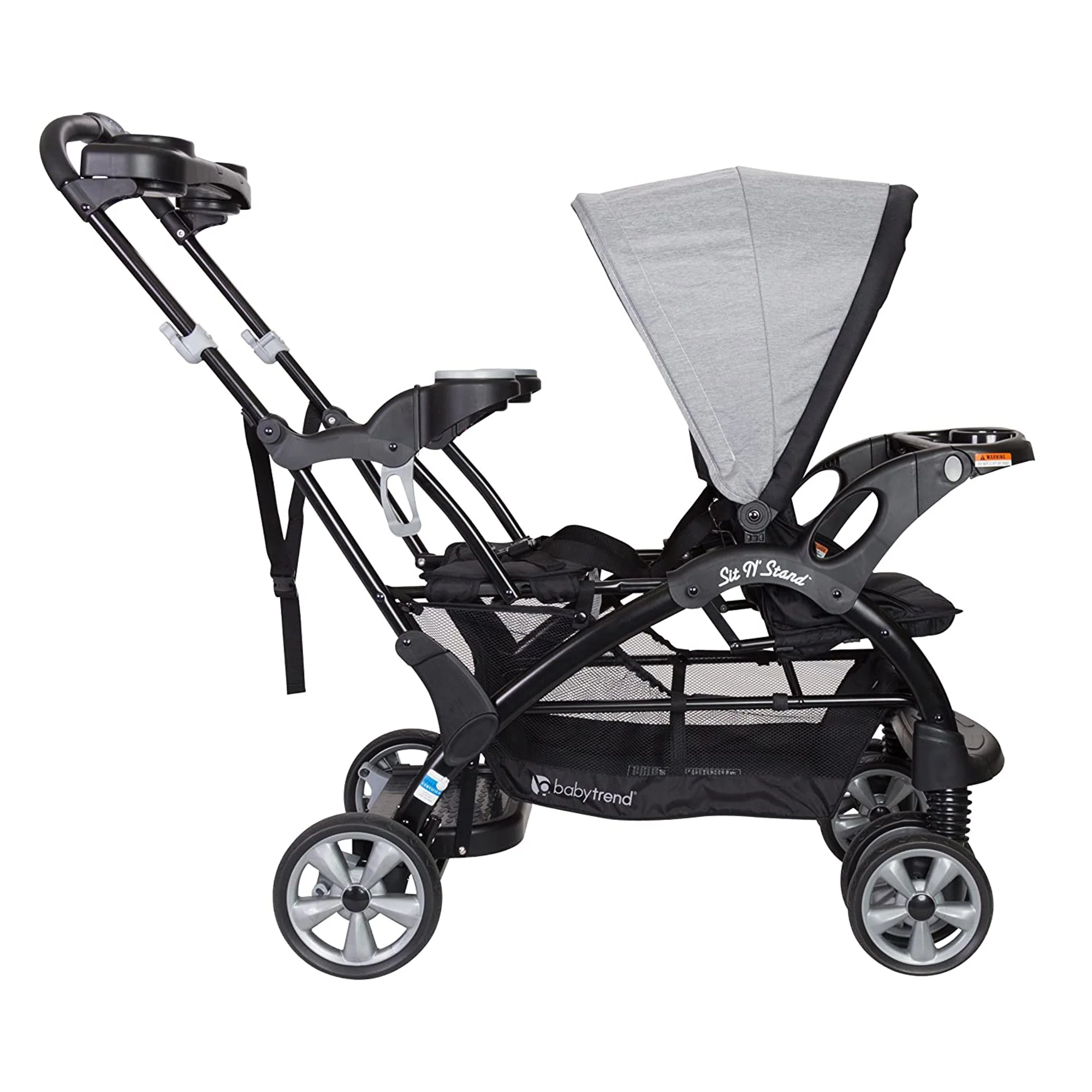 Baby Trend Sit N' Stand Foldable Front & Rear Seat Ultra Stroller, Morning Mist - Image 6