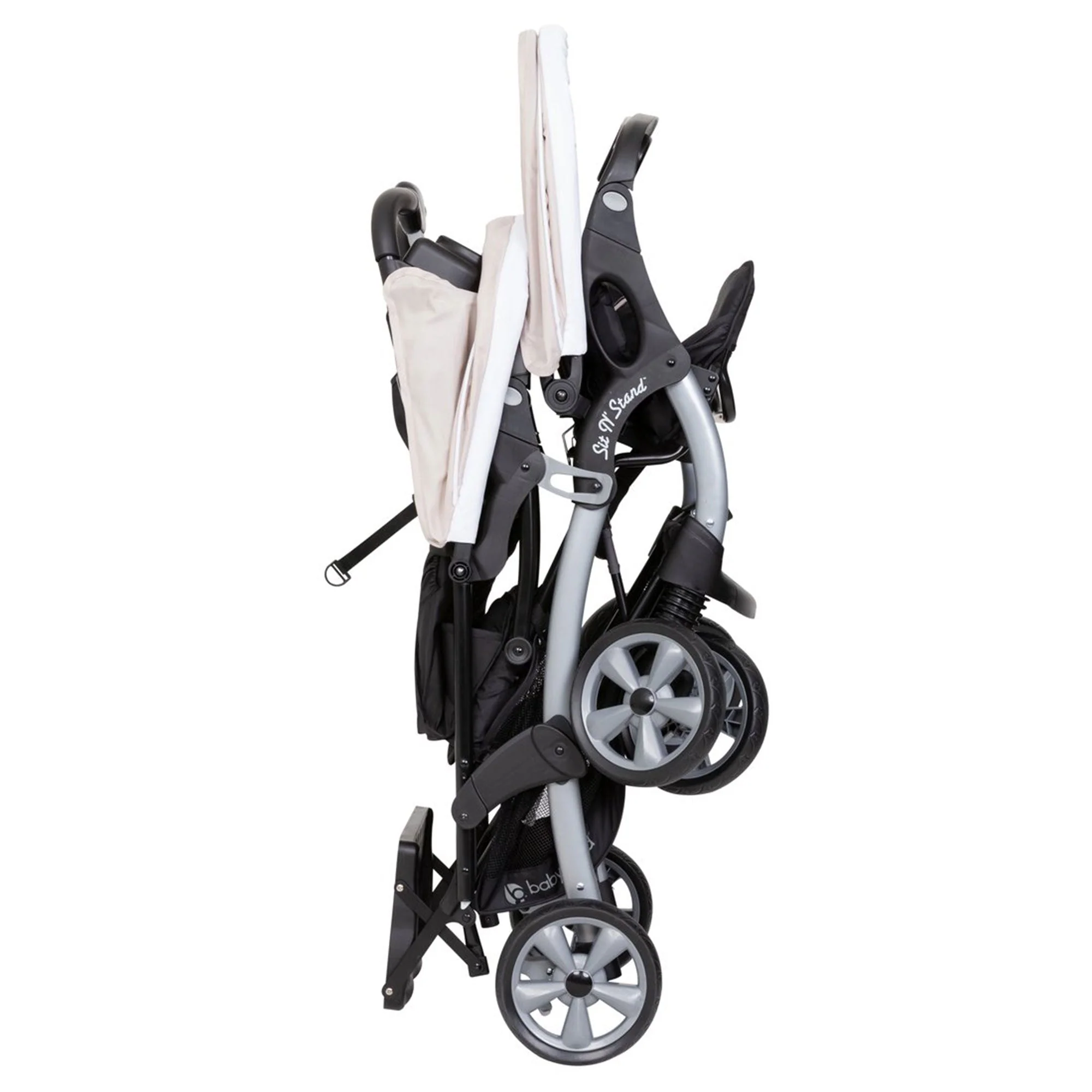 Baby Trend Sit N Stand Travel Double Baby Stroller and Car Seat Combo, Khaki - Image 11