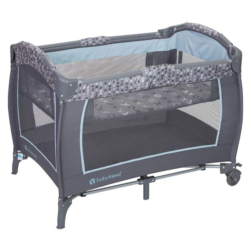 Baby Trend Trend-E Nursery Center Playard Portable Crib Bassinet, Starlight Blue - Image 2