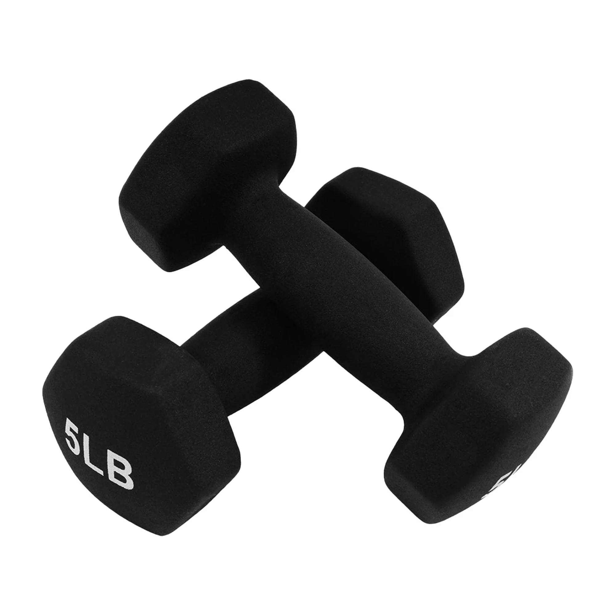 BalanceFrom Fitness 106 Pound Neoprene Coated Dumbbell Set with Stand, Black - Image 7