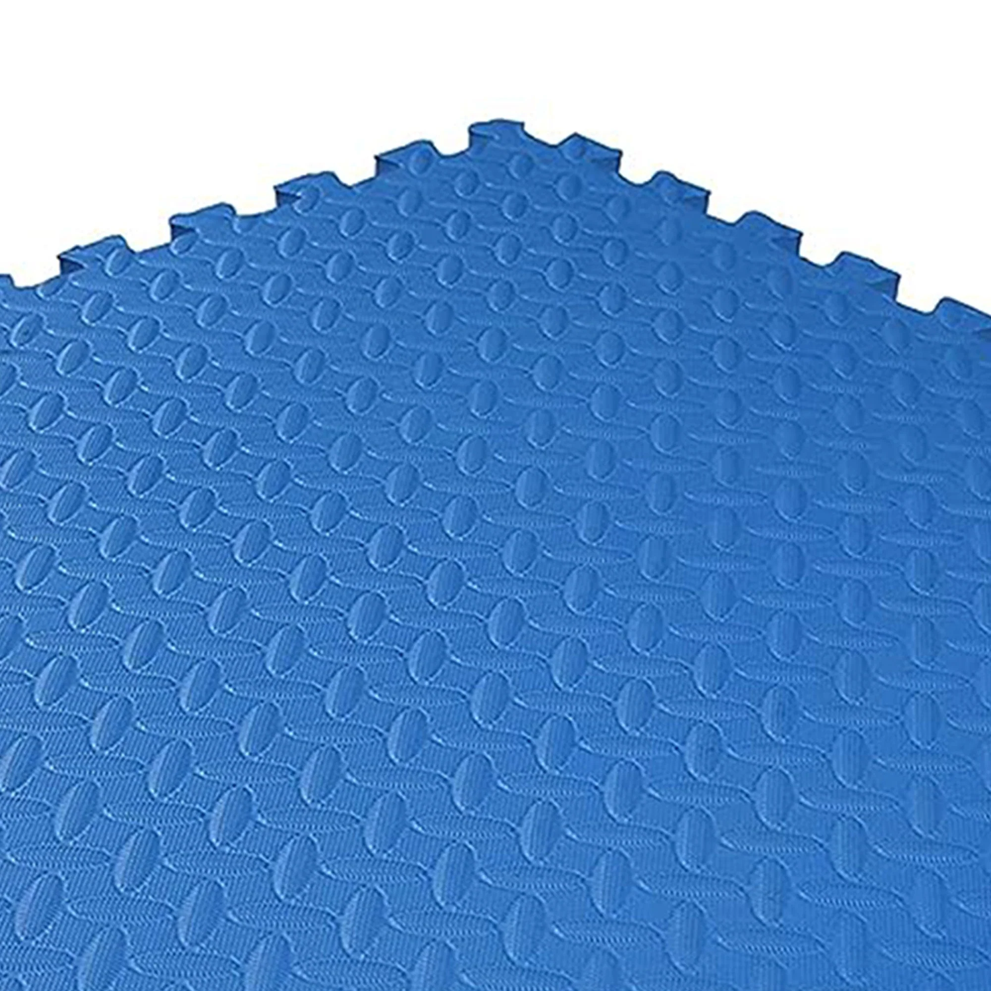 BalanceFrom Fitness 24 Sq Ft Interlocking EVA Foam Exercise Mat Tiles, Blue - Image 9