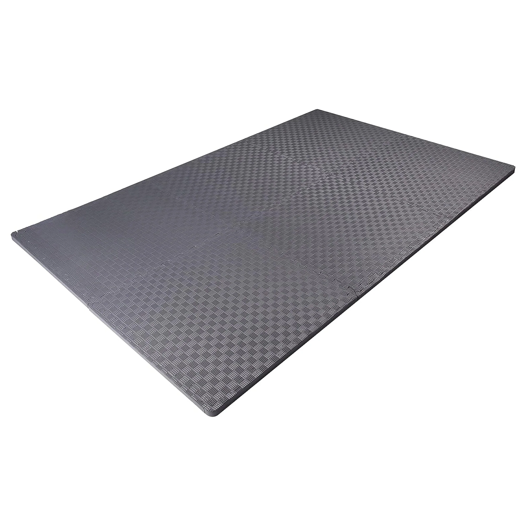 BalanceFrom Fitness 24 Sq Ft Interlocking EVA Foam Exercise Mat Tiles, Gray - Image 9