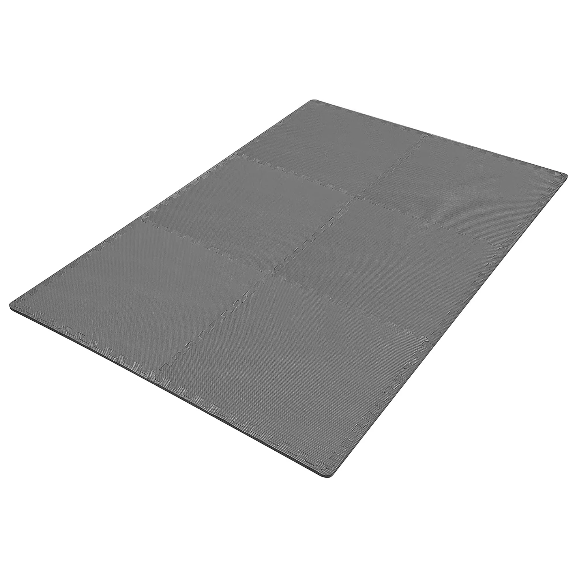 BalanceFrom Fitness 24 Sq Ft Interlocking EVA Foam Exercise Mat Tiles, Gray - Image 7