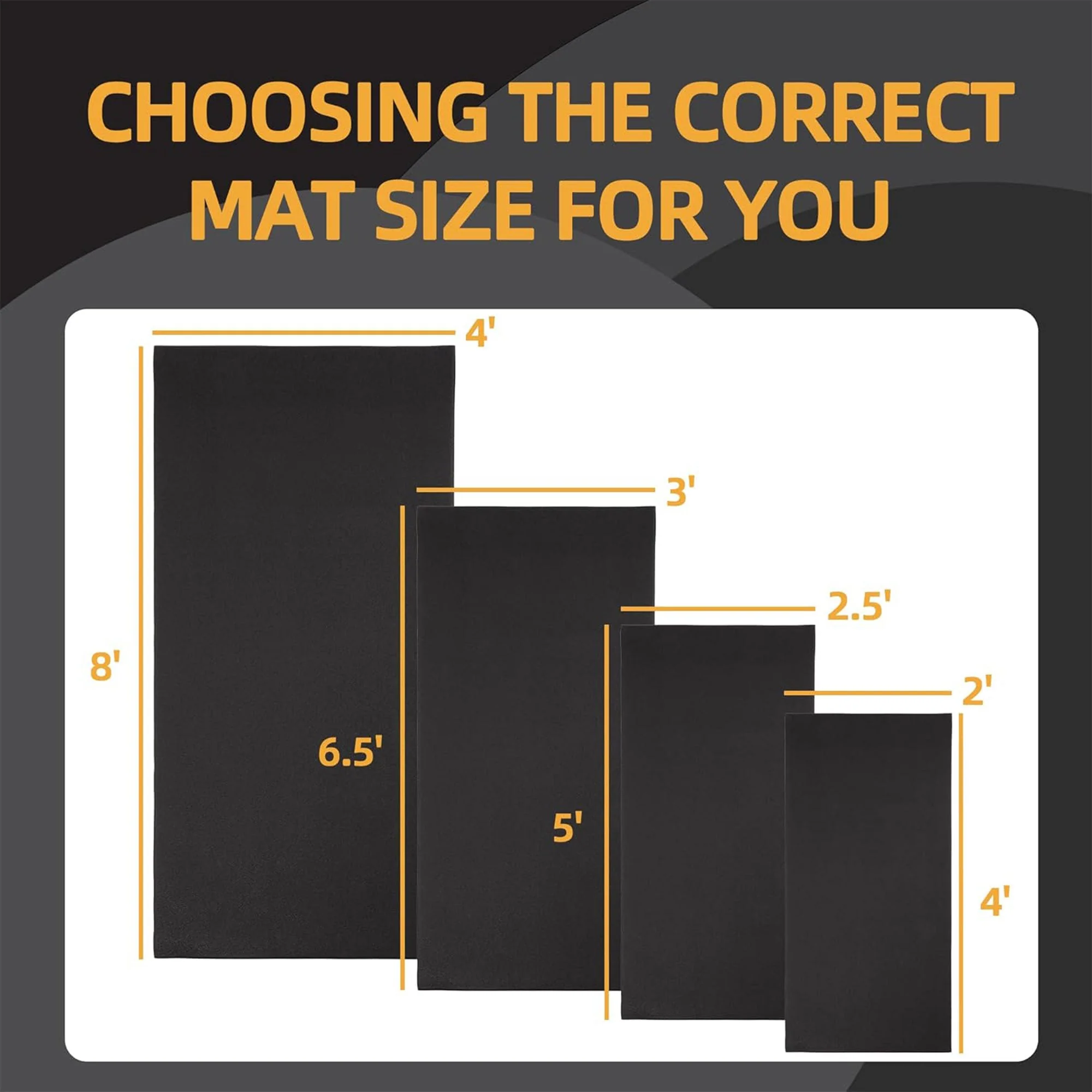BalanceFrom High-Density Home Gym Equipment Mat, 1/4-Inch PVC Protective Floor Mat for Treadmills, Exercise Bikes, and Fitness Machines, 6' x 4' - Image 2