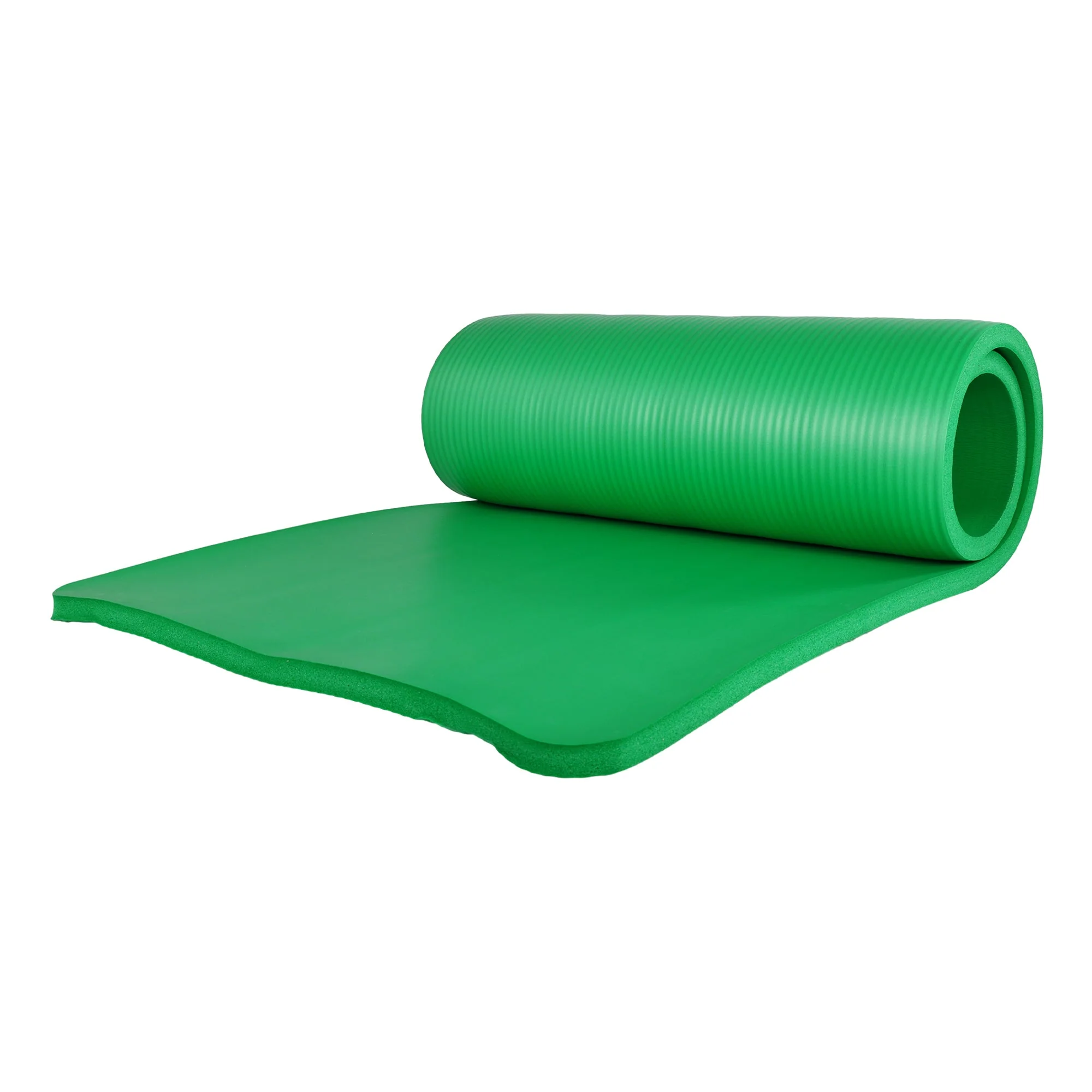 BalanceFrom Fitness 7 Piece Yoga Set with Mat, Stretch Strap, & Knee Pad, Green - Image 7
