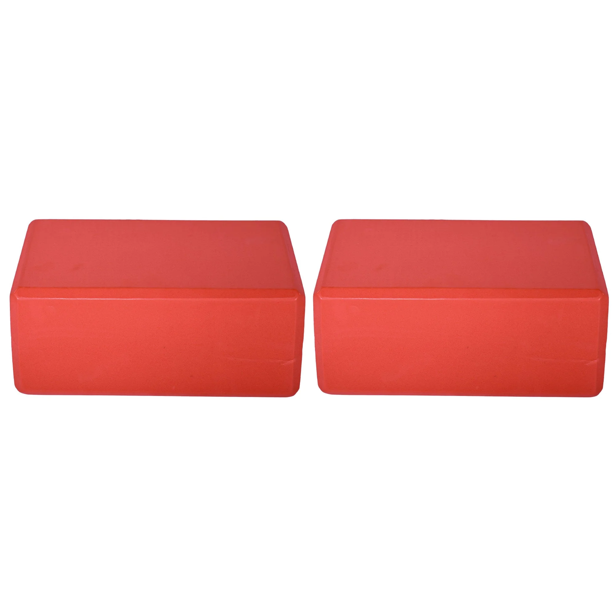 BalanceFrom Fitness 71"x24" Anti Tear Yoga Mat w/Strap, Knee Pad & Blocks, Red - Image 11