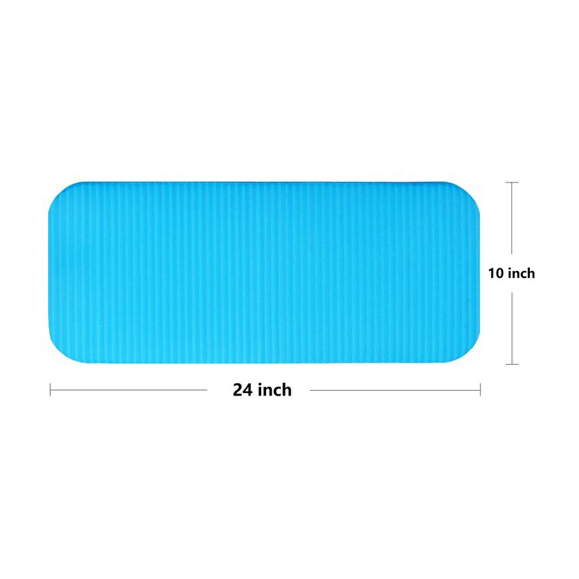 BalanceFrom Fitness GoYoga+ 71x24in Exercise Yoga Mat w/Knee Pad & Strap, Blue - Image 6