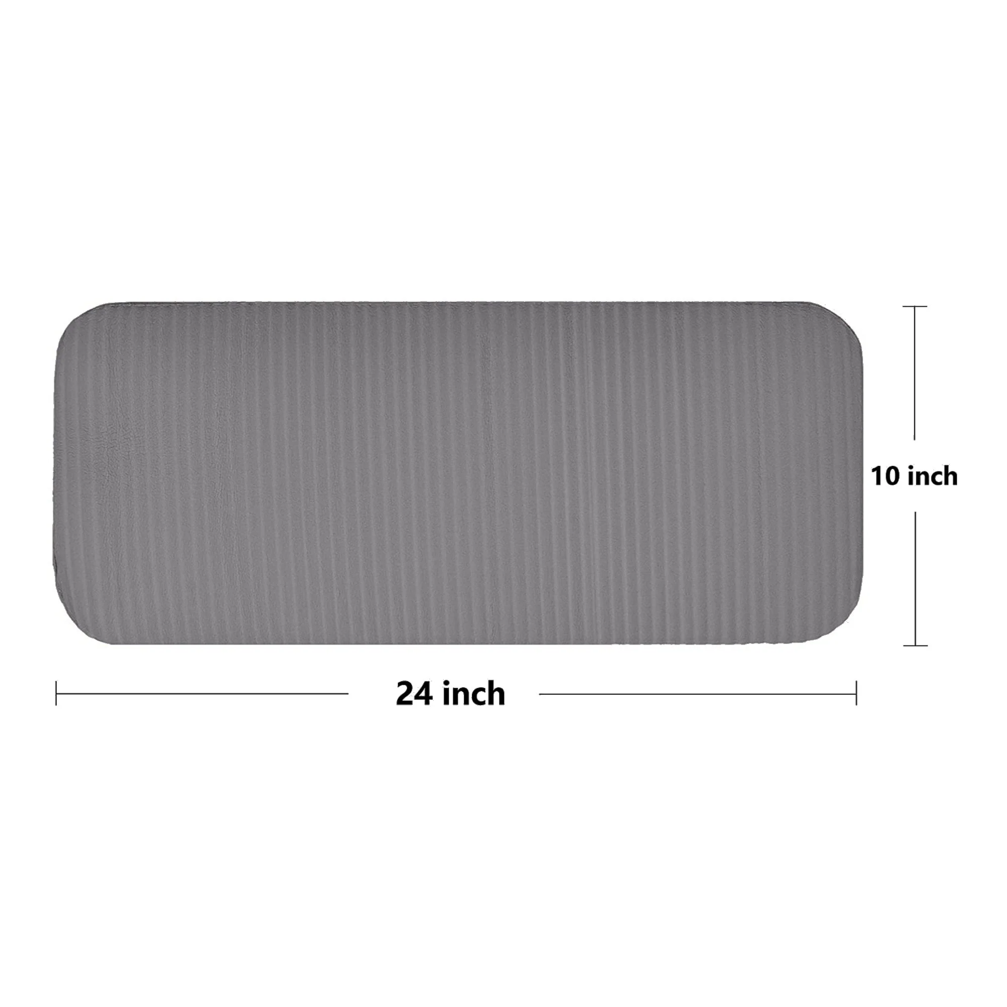 BalanceFrom Fitness GoYoga+ 71x24in Exercise Yoga Mat w/Knee Pad & Strap, Gray - Image 9