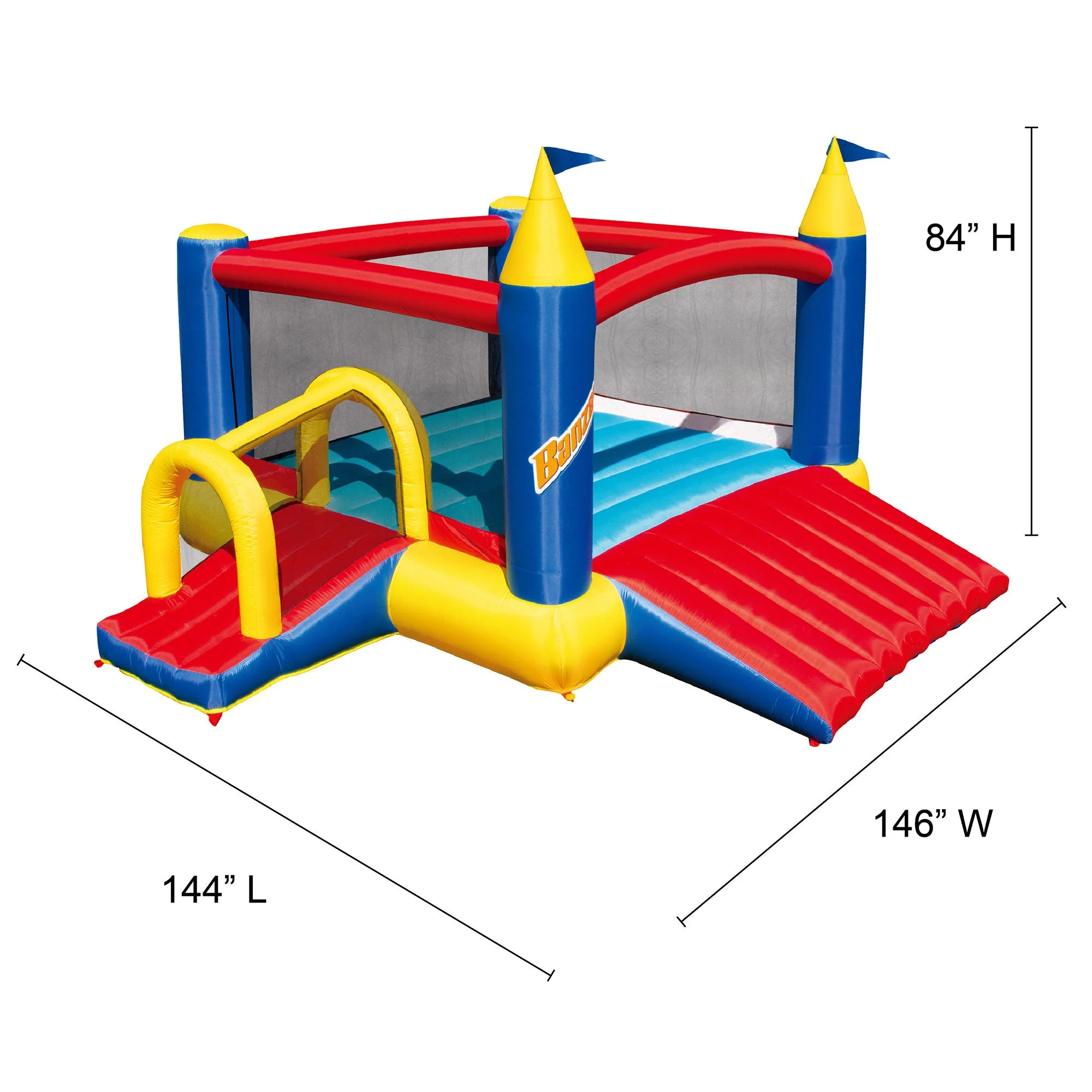 Banzai Battle Bop Combo Pack Gloves & Bumpers, 2 Pair & Slide N Fun Bounce House - Image 12