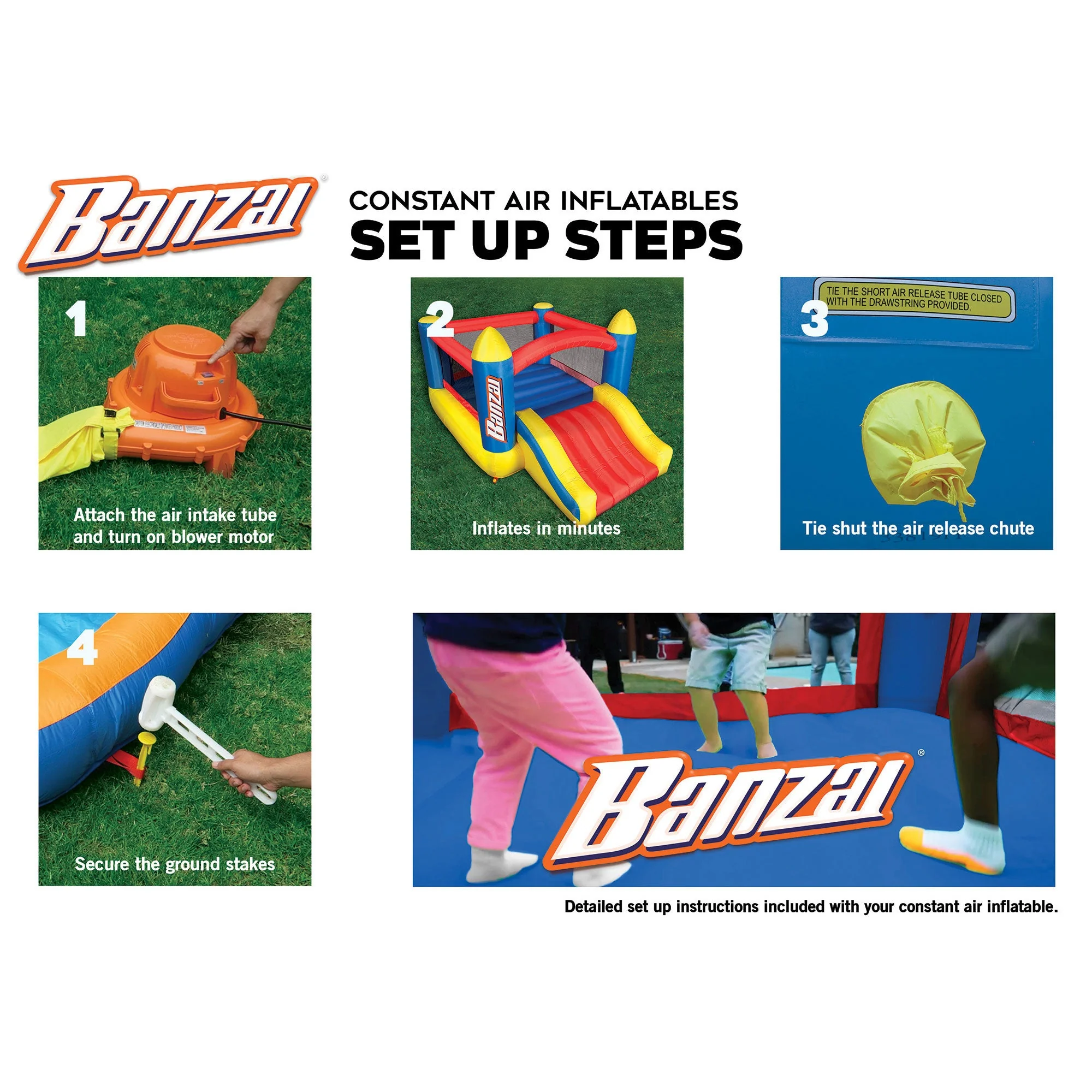 Banzai Battle Bop Combo Pack Gloves & Bumpers, 2 Pair & Slide N Fun Bounce House - Image 9