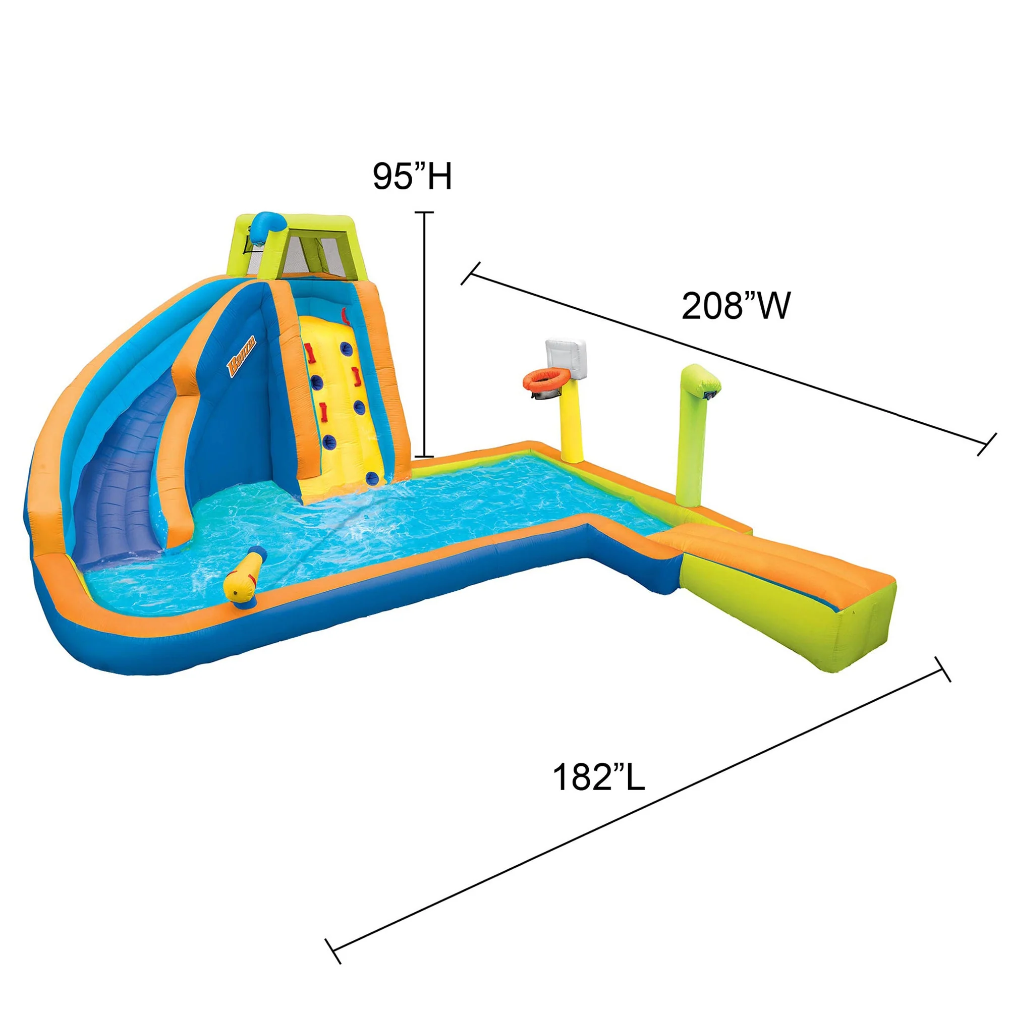 Banzai Hyper Drench 8-in-1 Giant Inflatable Water Slide Activity Splash Park - Image 6