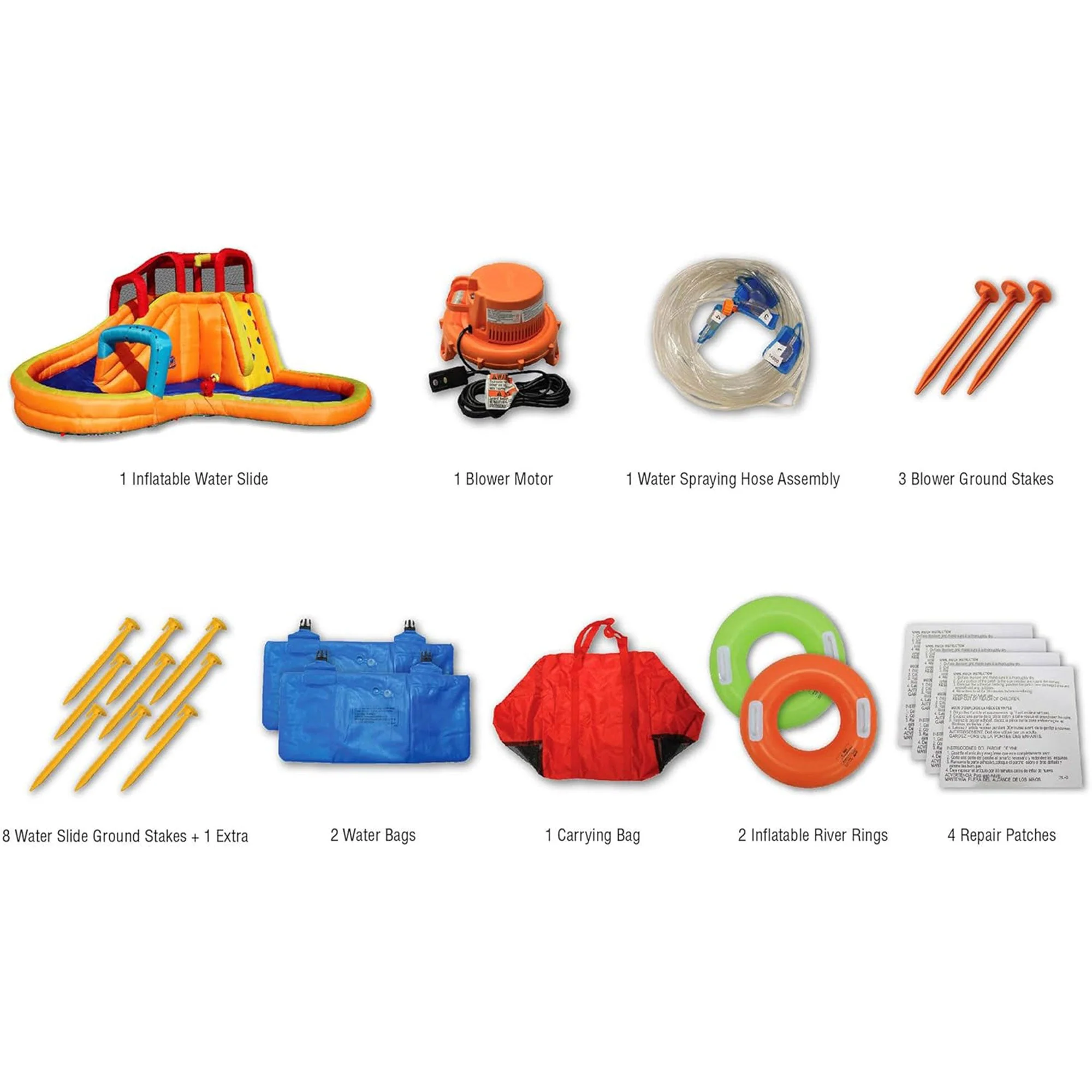 Banzai Kids Inflatable Outdoor Lazy River Adventure Water Park Slide and Pool - Image 8
