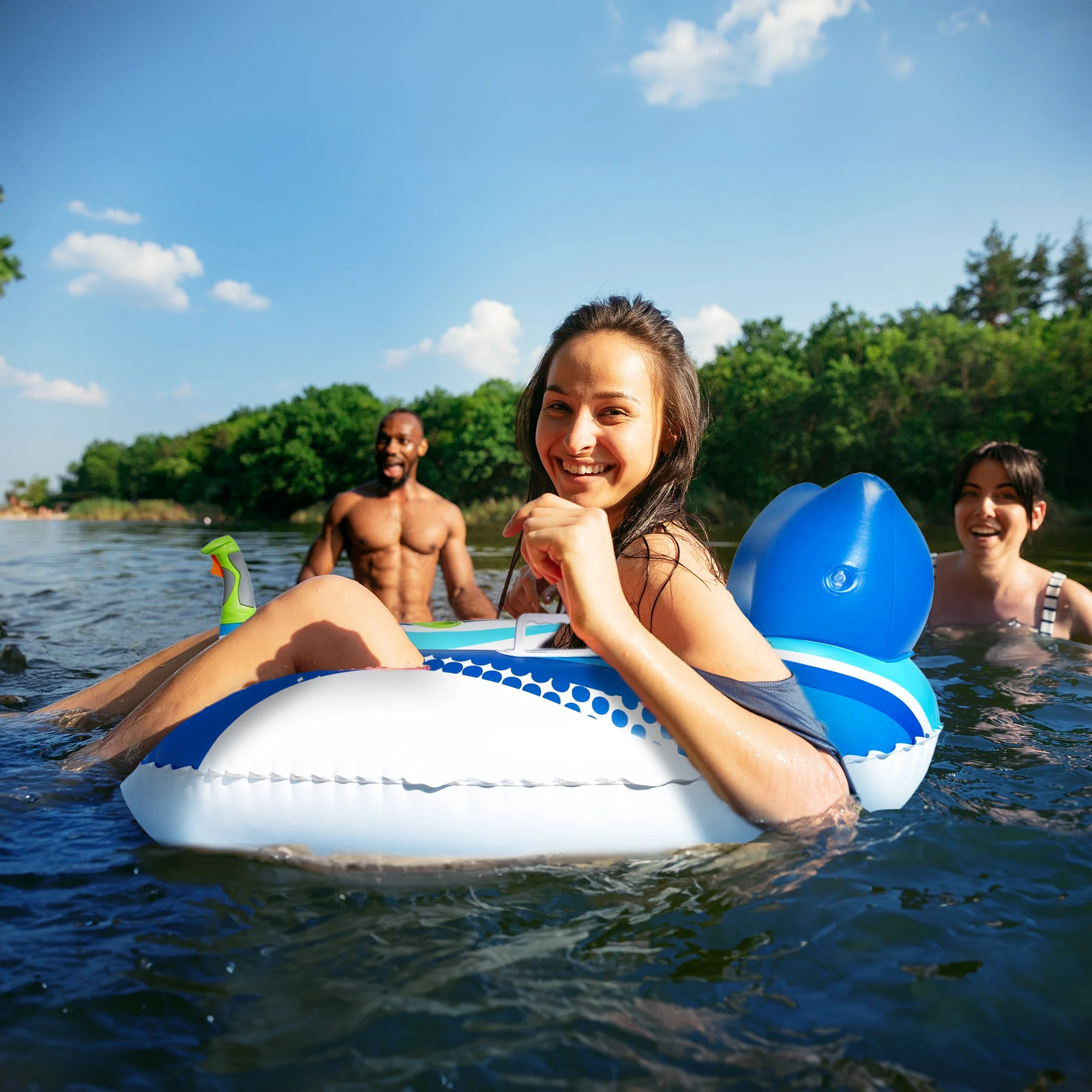Banzai Motorized Battery Powered Inflatable Pool Cruiser Float for Teens/Adults - Image 4
