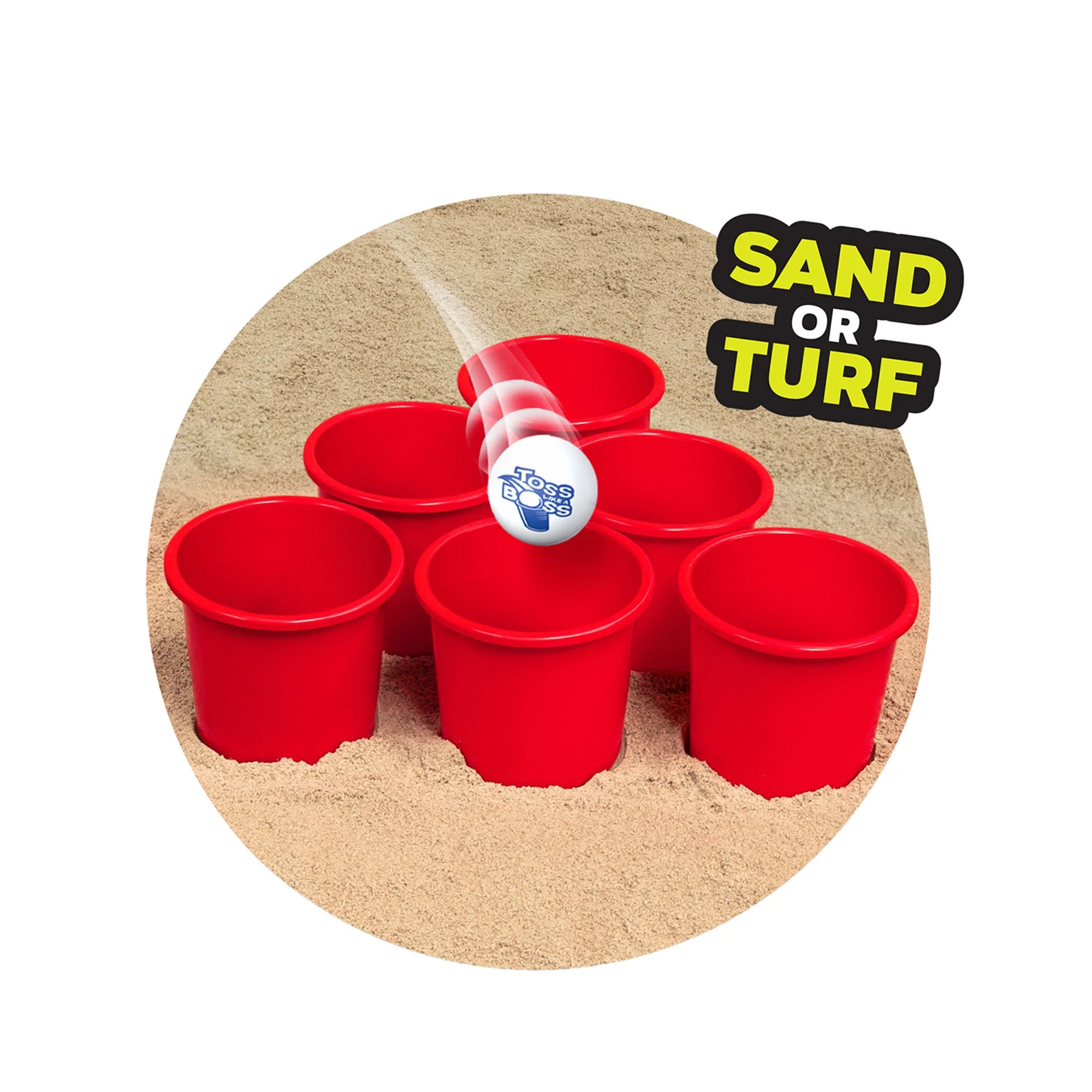 Banzai Toss Like A Boss Outdoor Giant Pong Lawn Game with Drawstring Carry Bag - Image 8