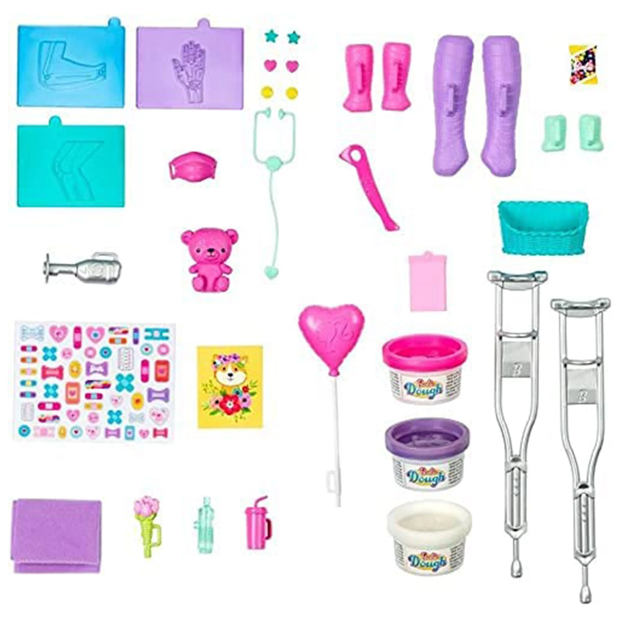 Barbie Fast Cast Clinic Playset with Brunette Barbie Doctor Doll, 4 Play Areas - Image 3