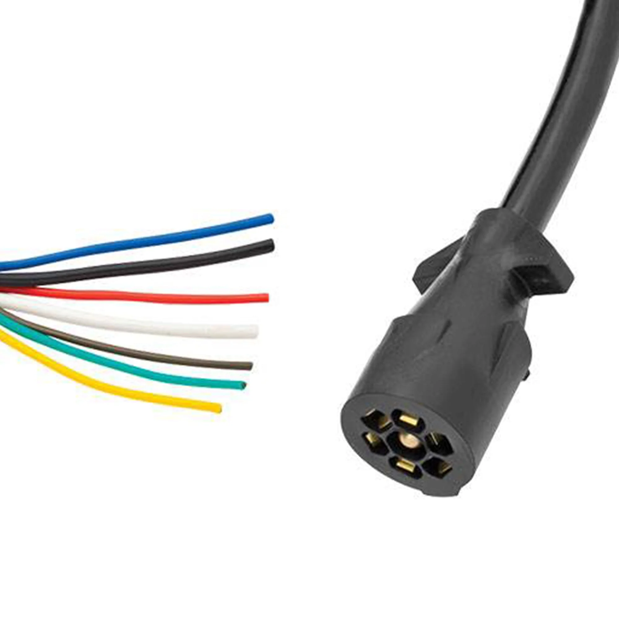 Bargman 54006-043 Coiled 7 Way Molded Trailer Connector Harness, Trailer End - Image 2