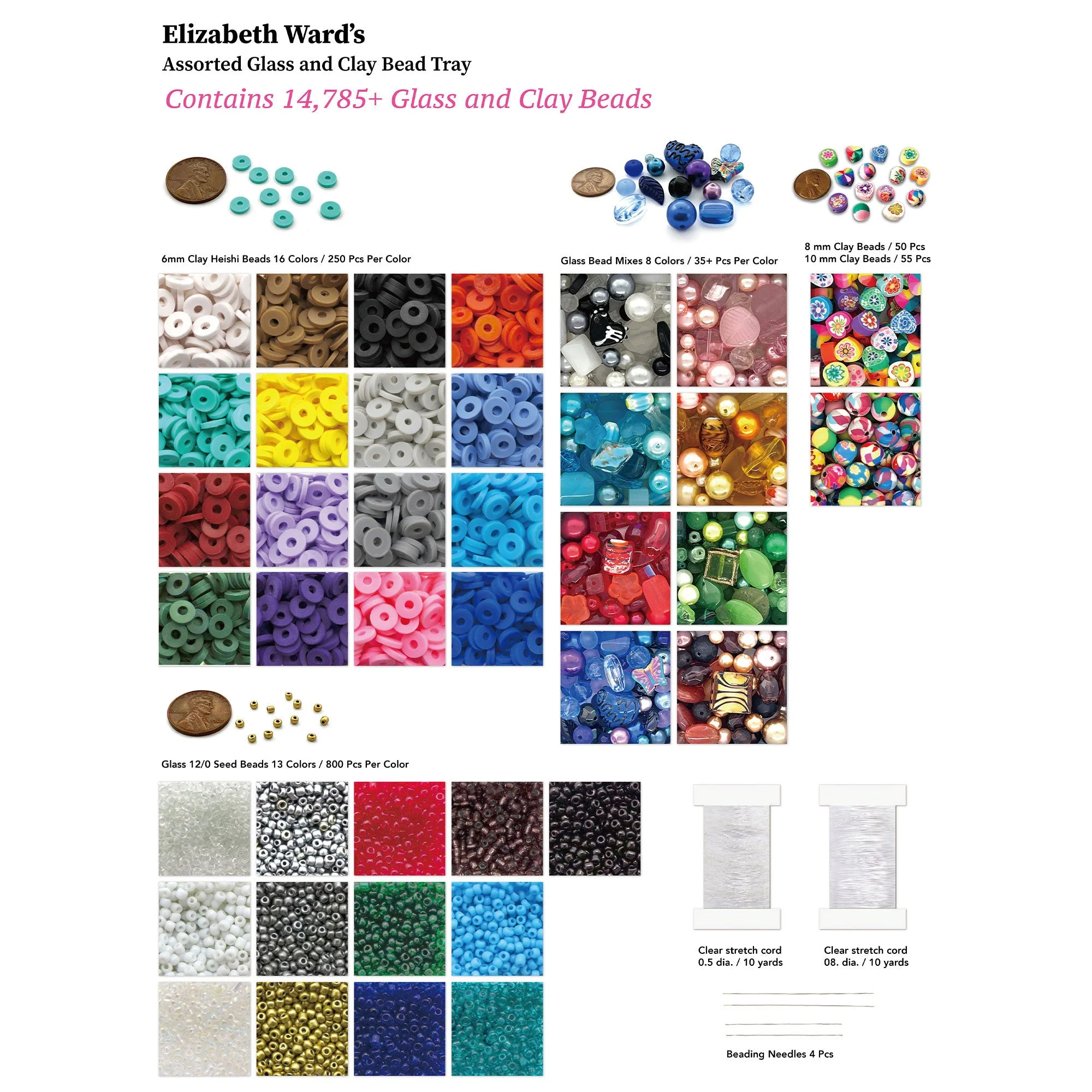 Bead Storage Solutions Elizabeth Ward Mixed Bead Tray with Jewelry Findings Tray - Image 10