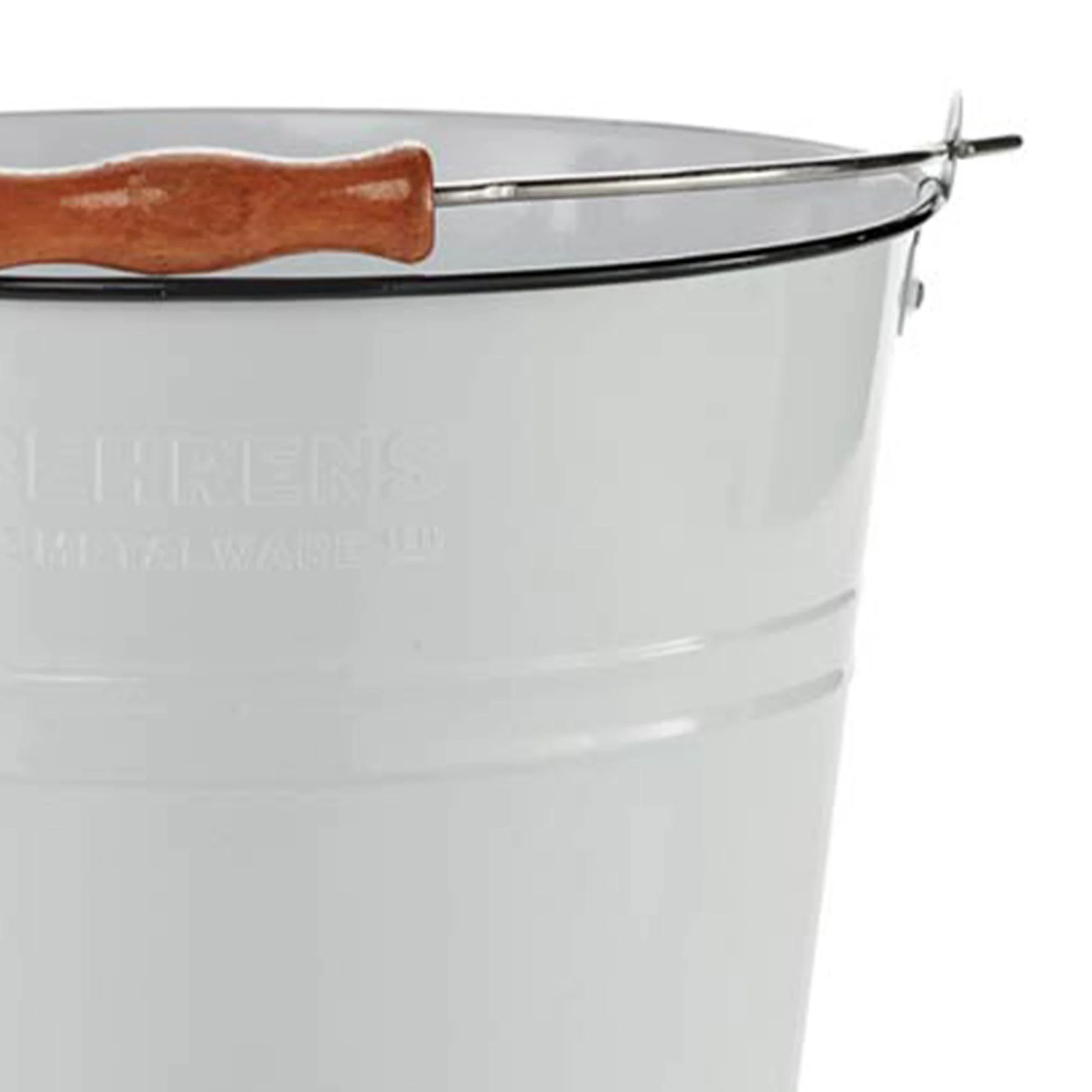 Behrens 2.75 Gallon Round Galvanized Steel Cleaning Pail with Handle, White - Image 8