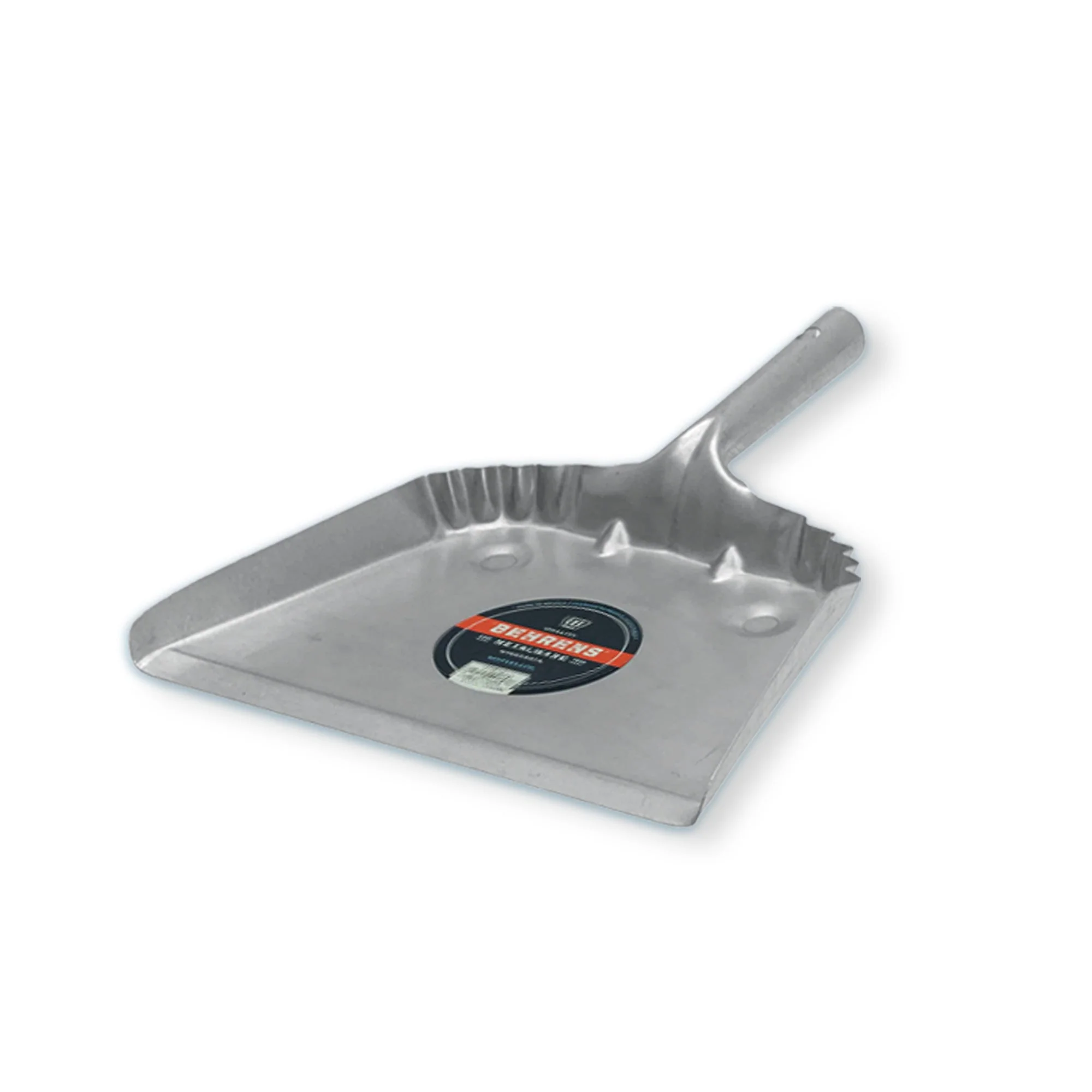 Behrens Portable Home Rectangular Galvanized Steel Corrugated Dustpan, Silver - Image 6