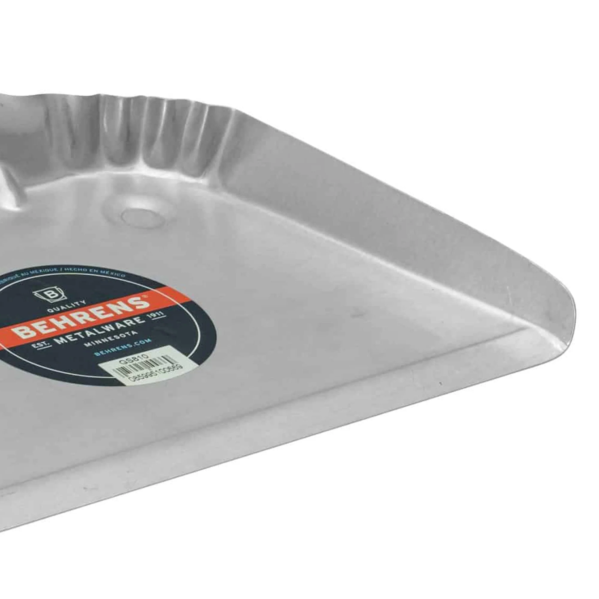 Behrens Portable Home Rectangular Galvanized Steel Corrugated Dustpan, Silver - Image 8
